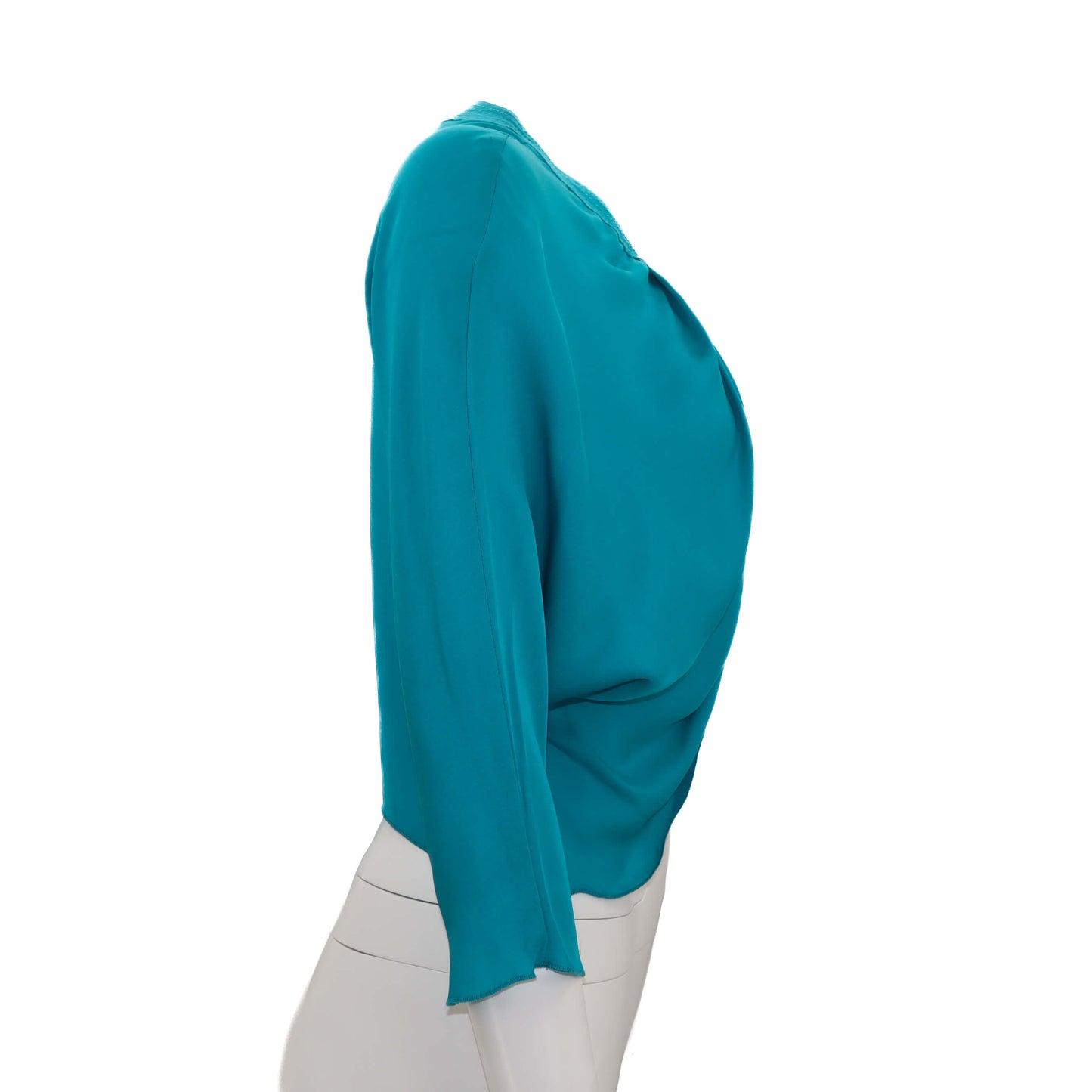Collection Sheer Pleated Cropped Blouse