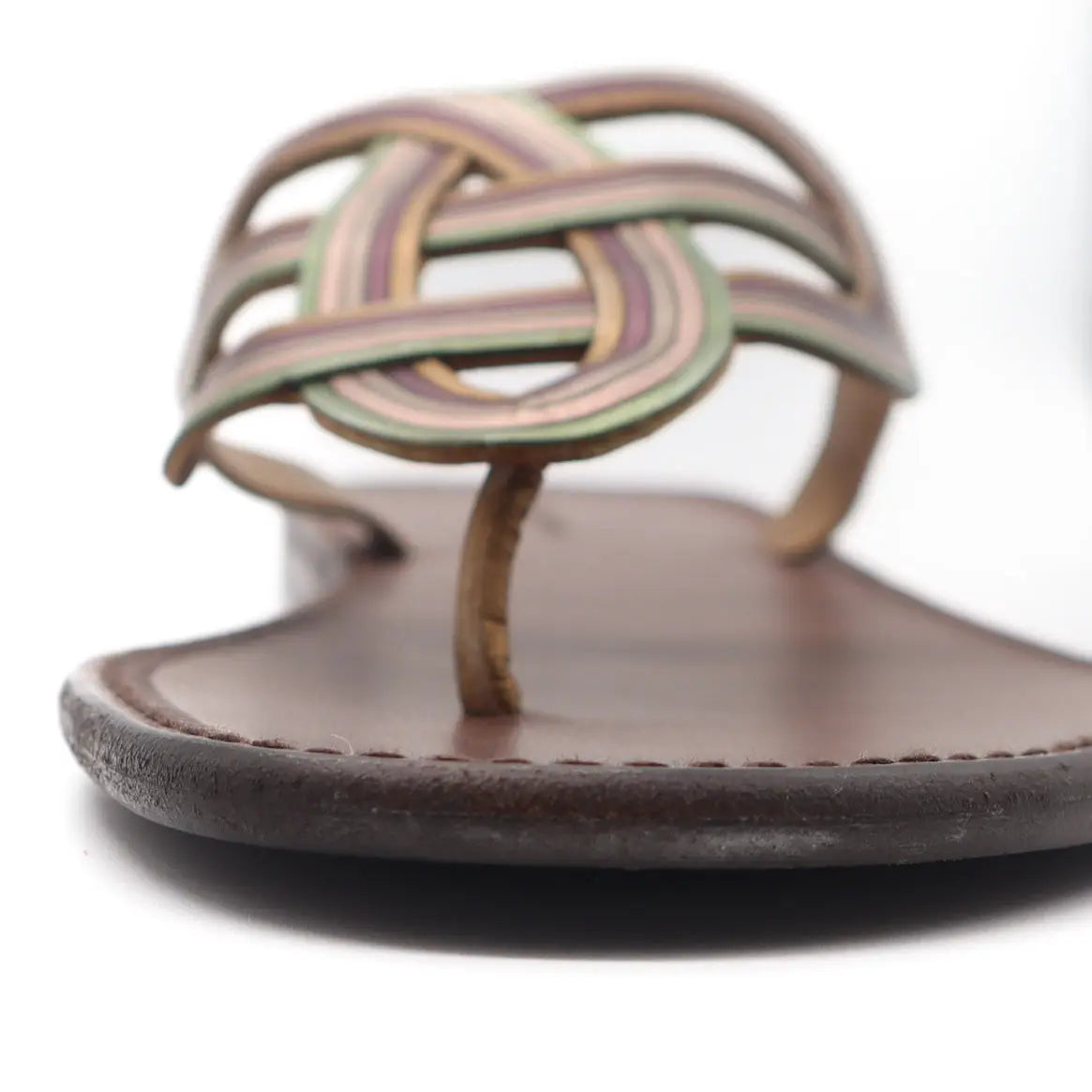 ÉPROUVÉE Bottega Veneta Leather Thong Braided Design Sandals