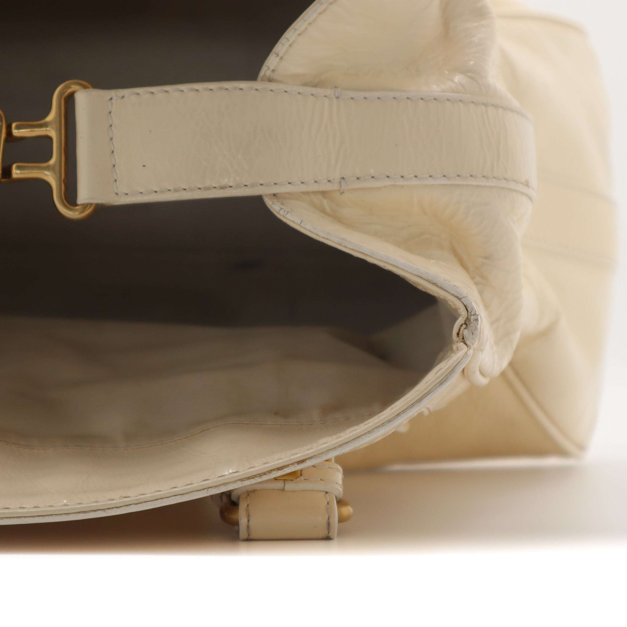 ÉPROUVÉE Fendi Patent Leather Ivory Tote