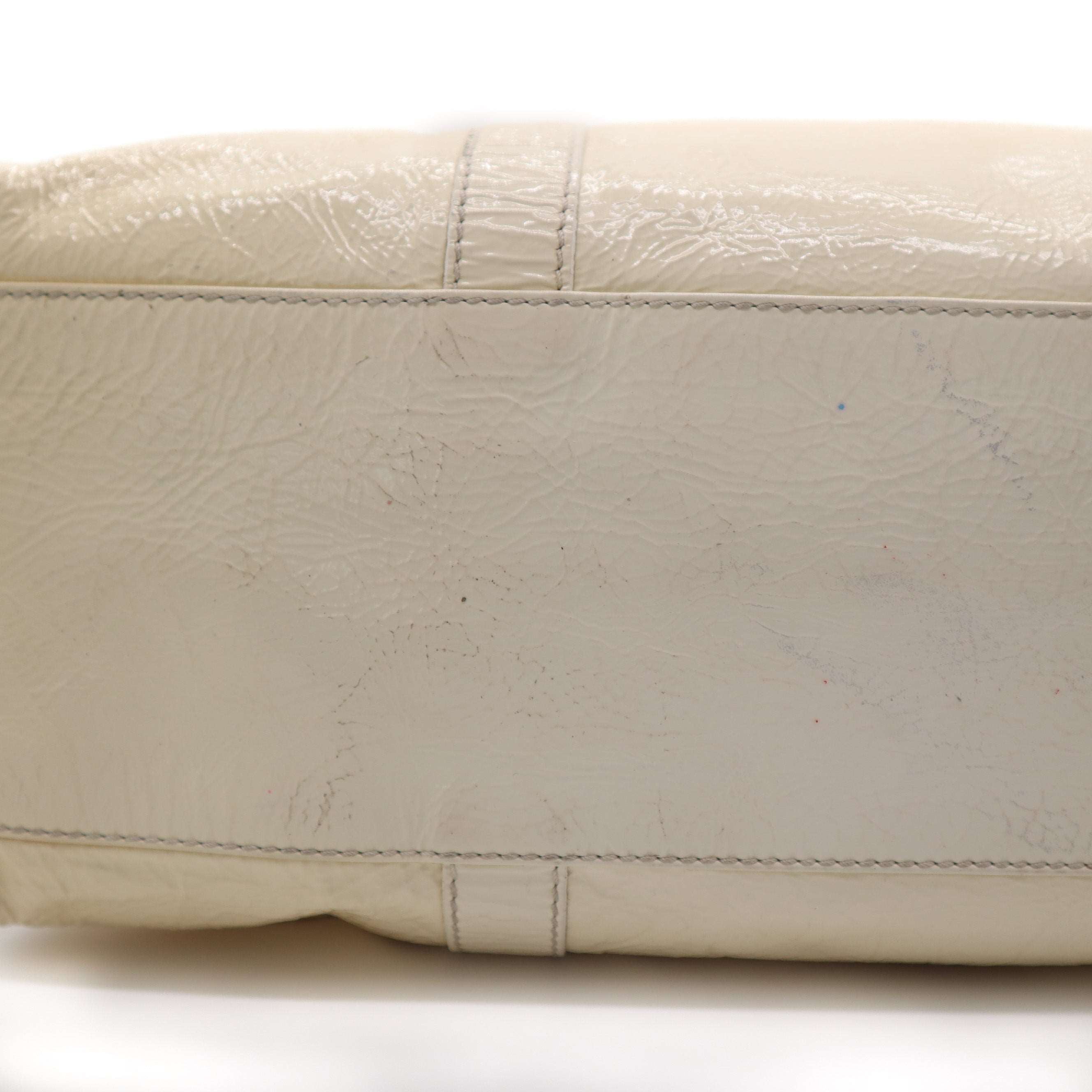 ÉPROUVÉE Fendi Patent Leather Ivory Tote