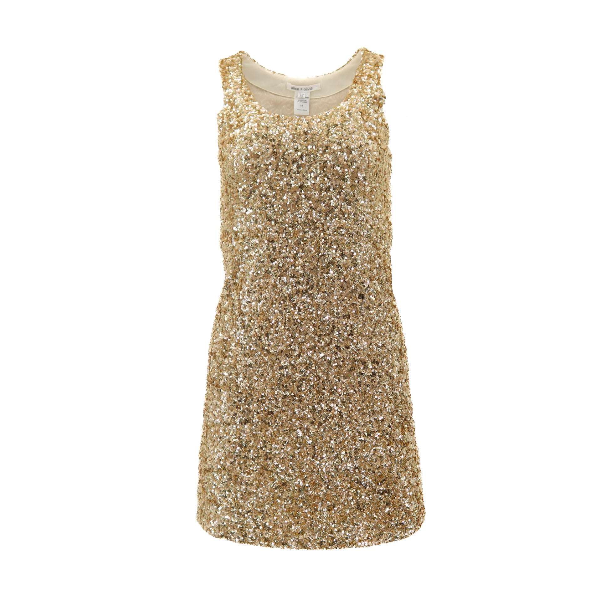 PROUVE Preowned Luxury Fashion - Alice + Olivia Gold Sequin Bodycon Mini Dress PROUVE Preowned Luxury Fashion - Alice + Olivia Gold Sequin Bodycon Mini Dress