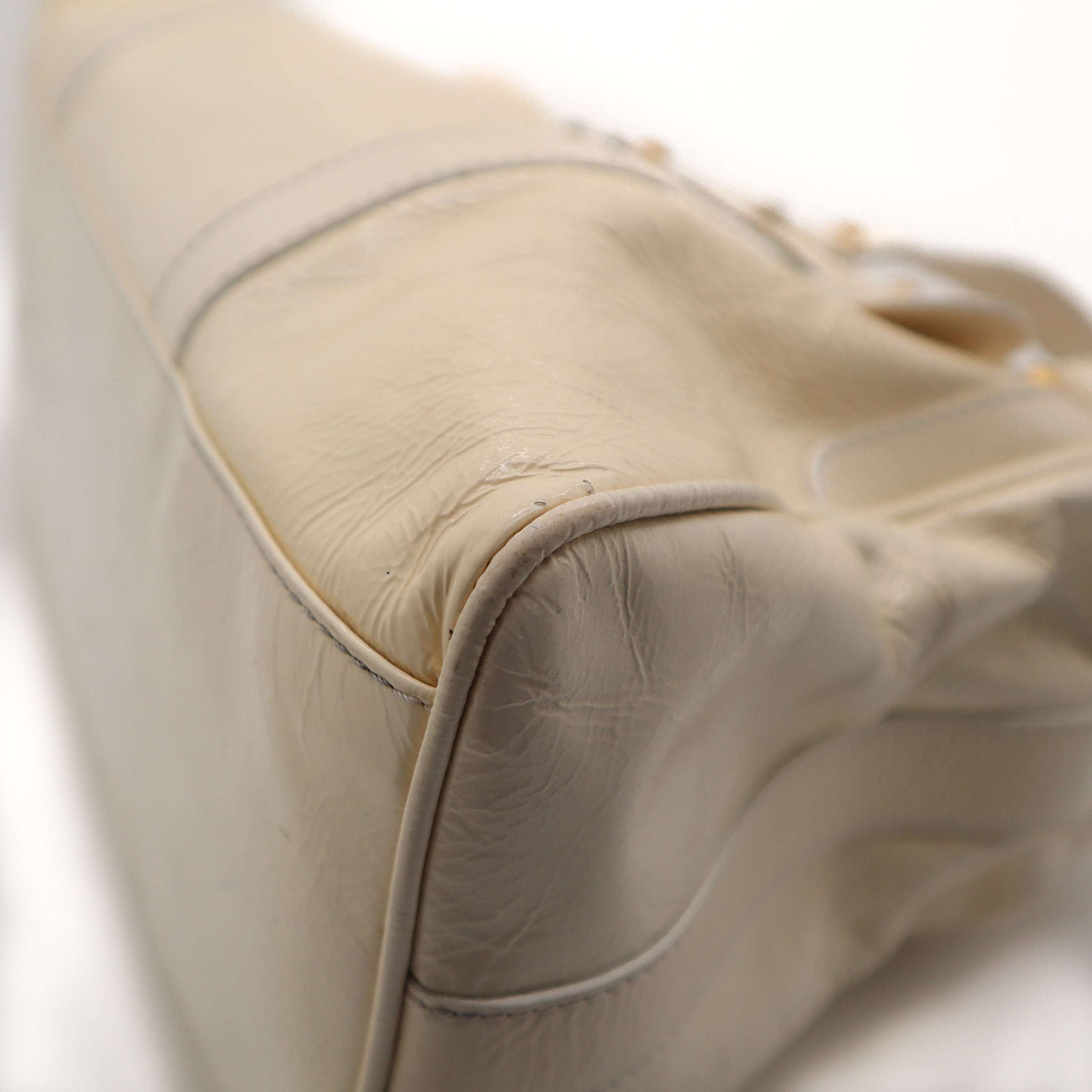 ÉPROUVÉE Fendi Patent Leather Ivory Tote