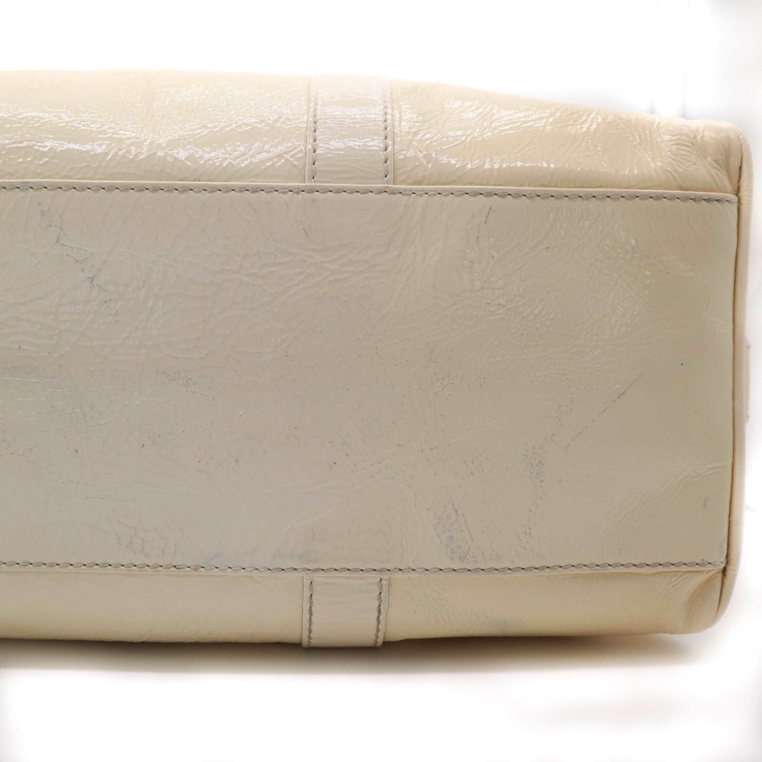ÉPROUVÉE Fendi Patent Leather Ivory Tote