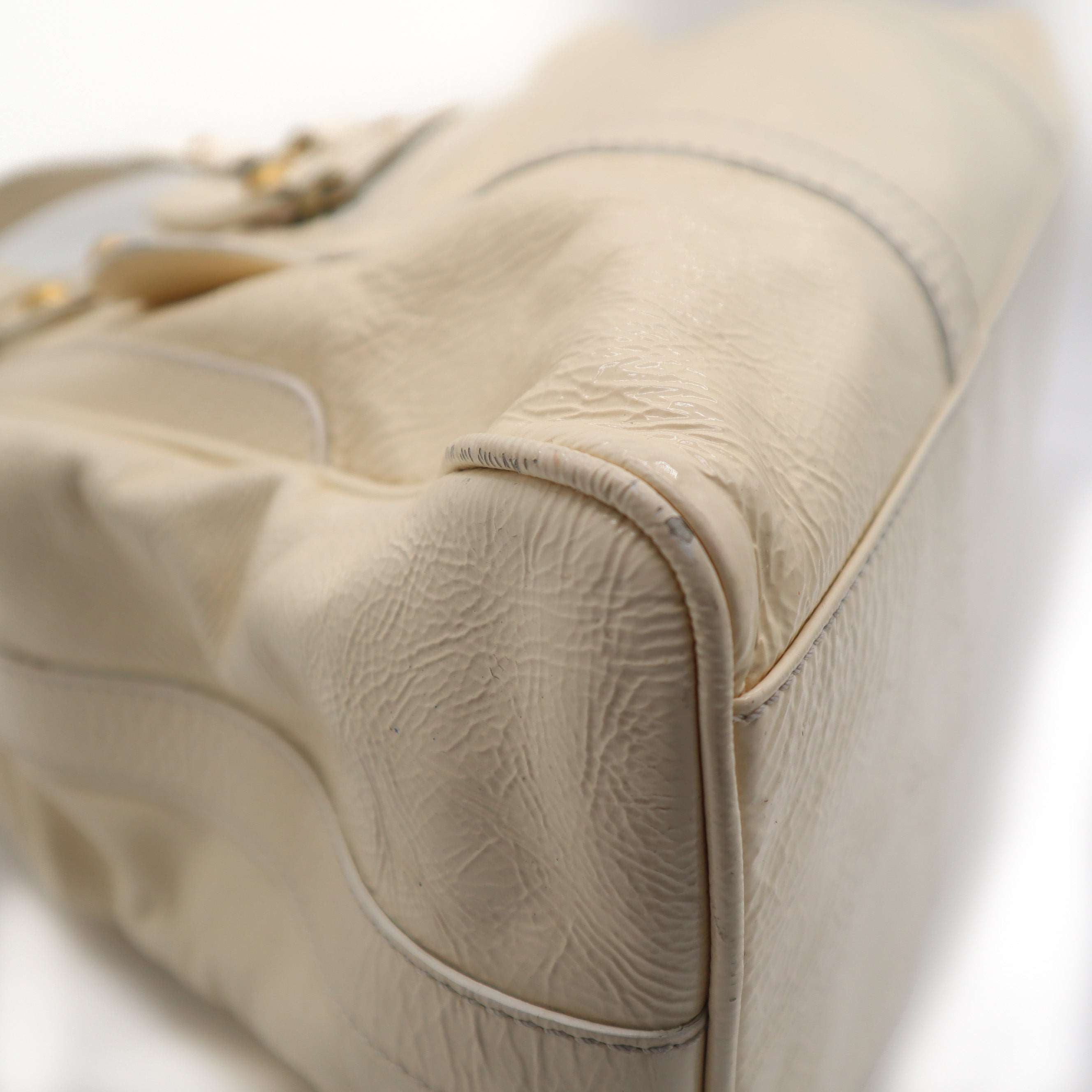 ÉPROUVÉE Fendi Patent Leather Ivory Tote