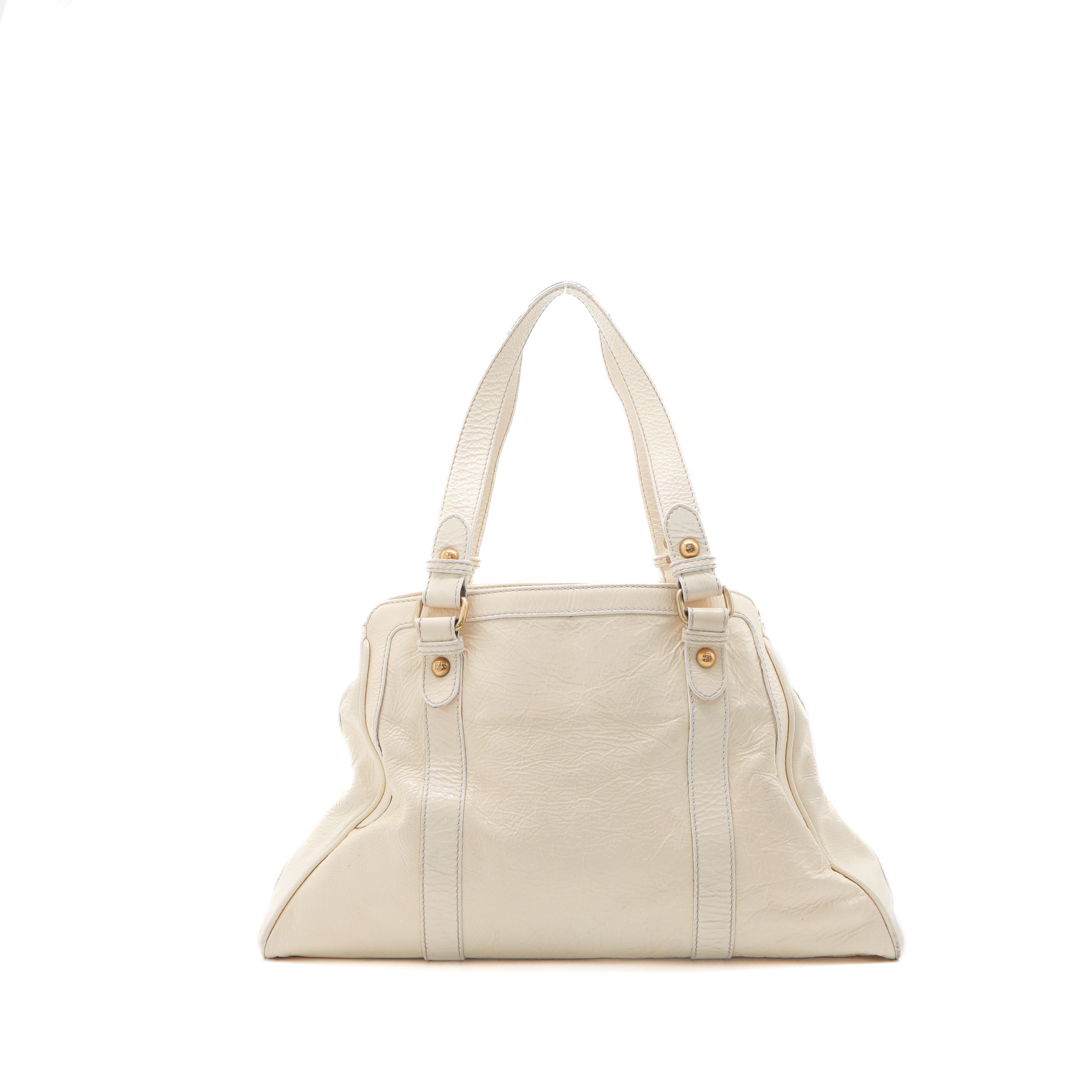 ÉPROUVÉE Fendi Patent Leather Ivory Tote
