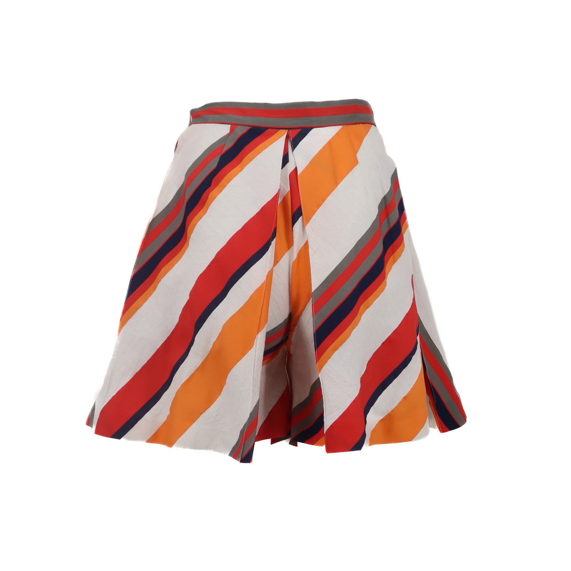ÉPROUVÉE MSGM Striped High Rise Wide Leg Pleated Shorts