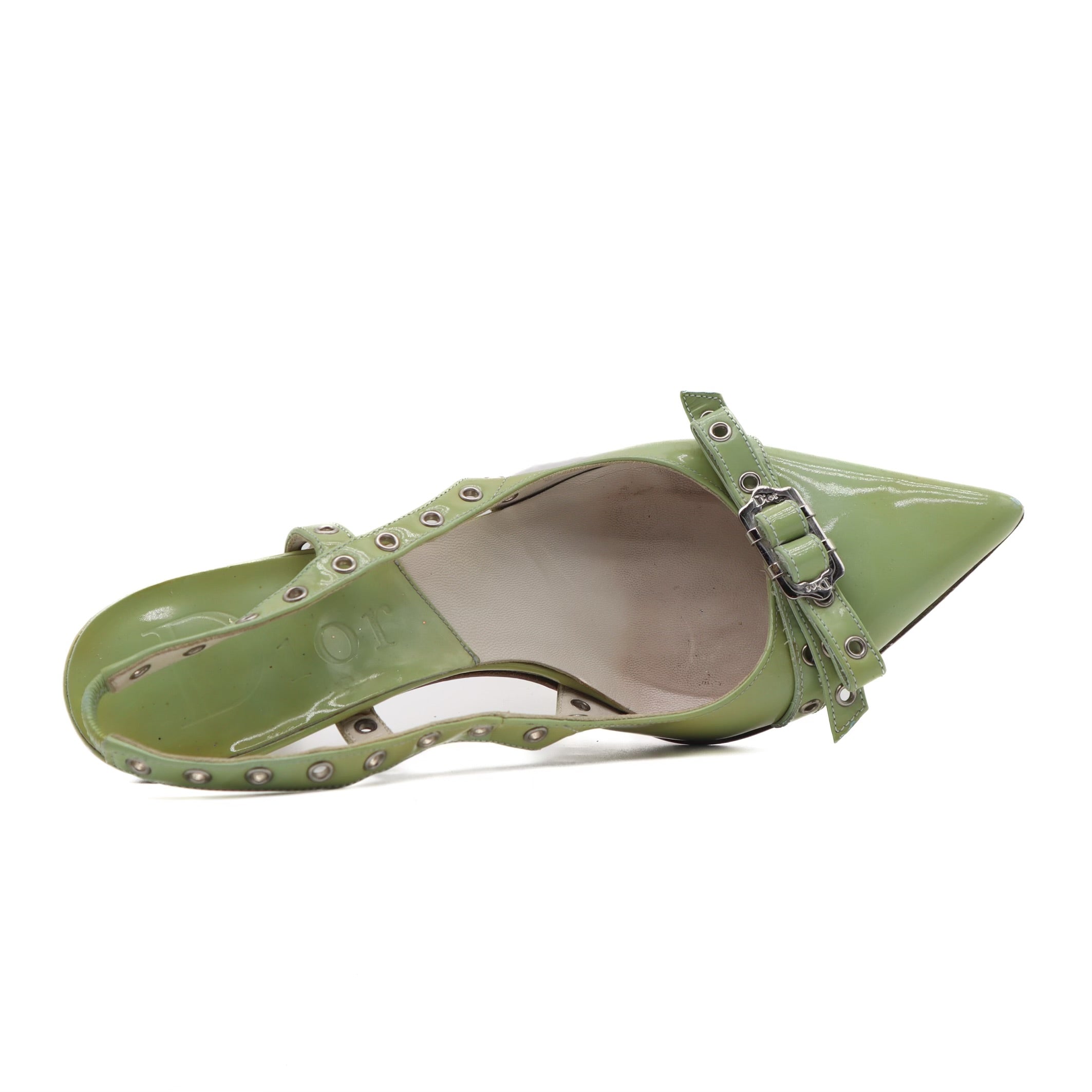 Vintage Y2K John Galliano Grommet Slingback Pumps Size 35