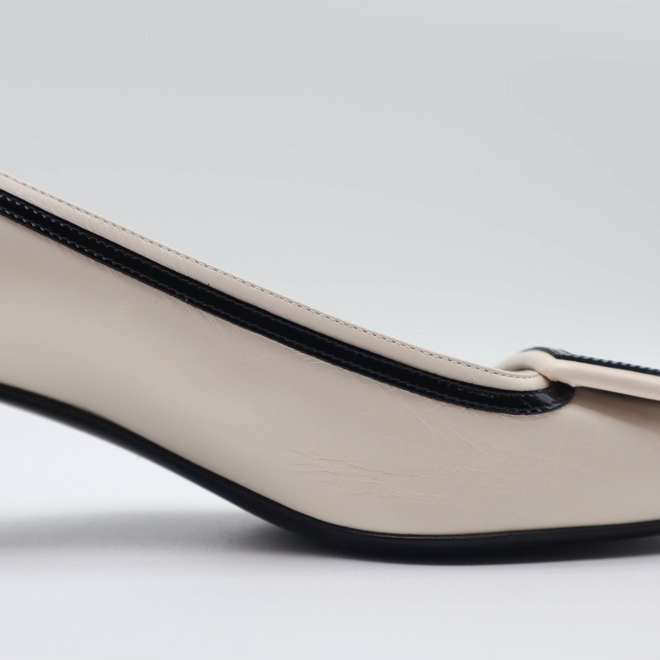 Black/White Belle Vivier Graphic Med Leather Pumps