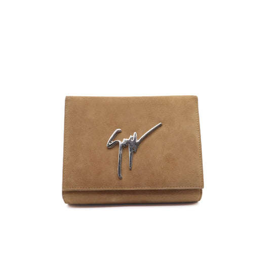 Suede Box Clutch With Chain