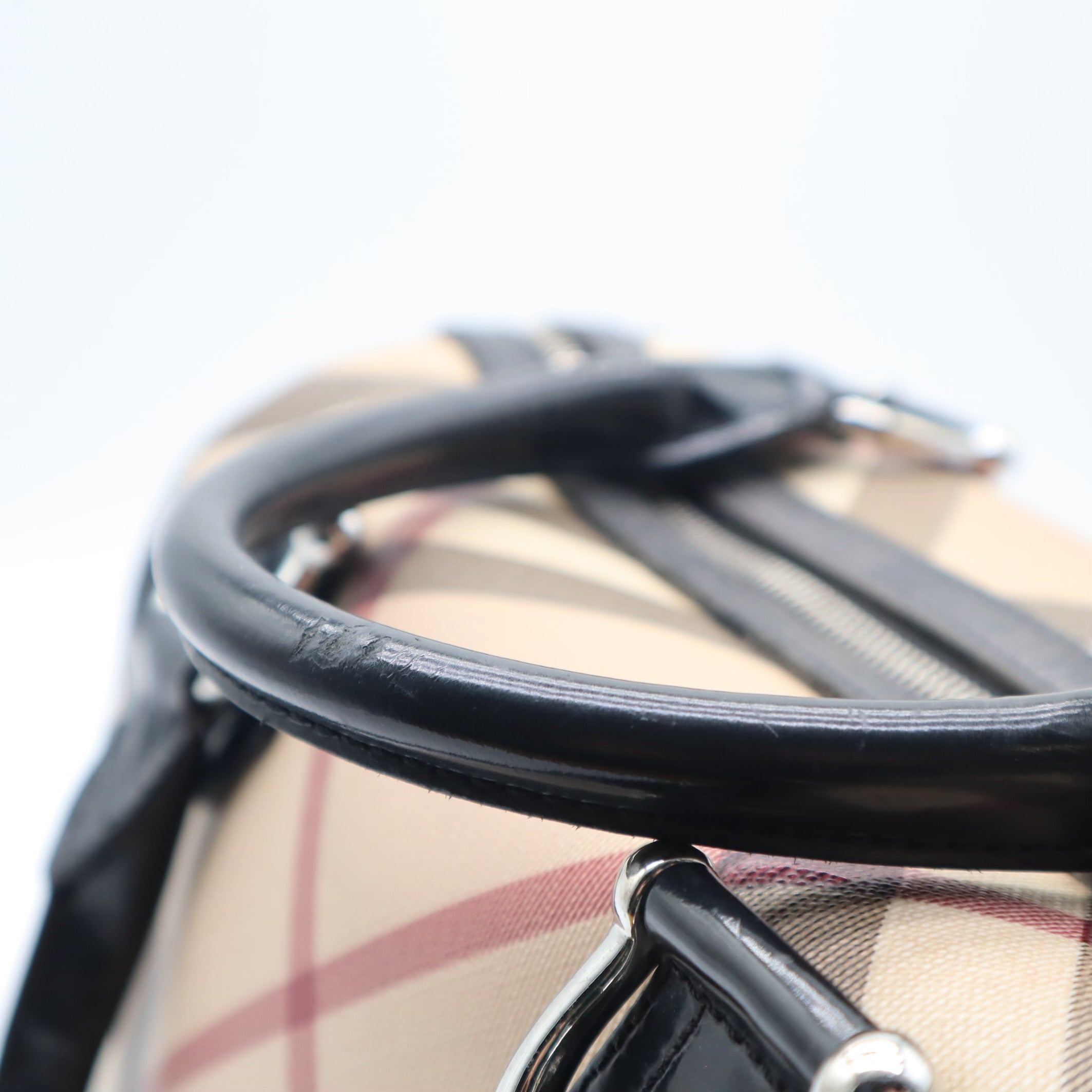 Nova Check Coated Canvas Boston Bag