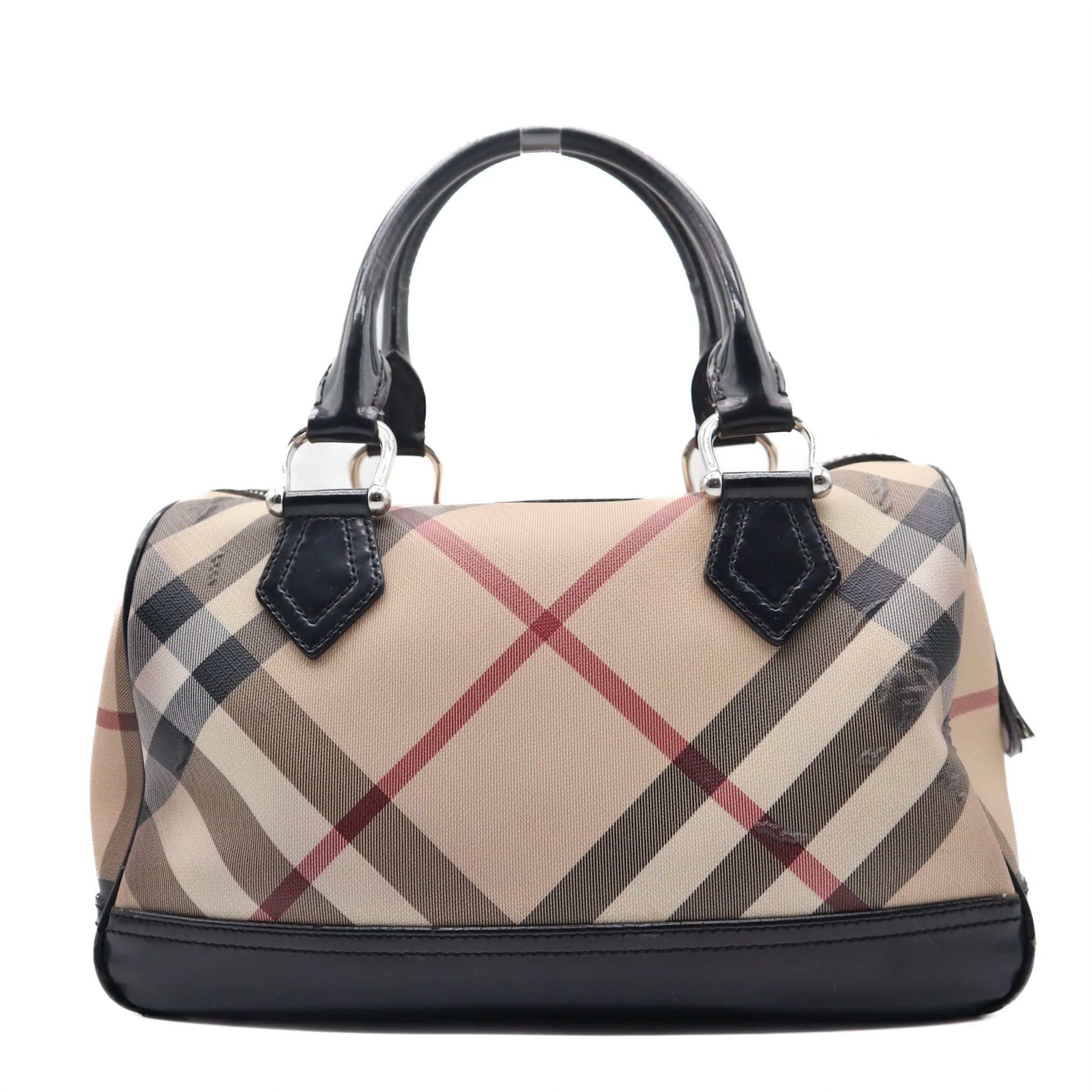 Nova Check Coated Canvas Boston Bag
