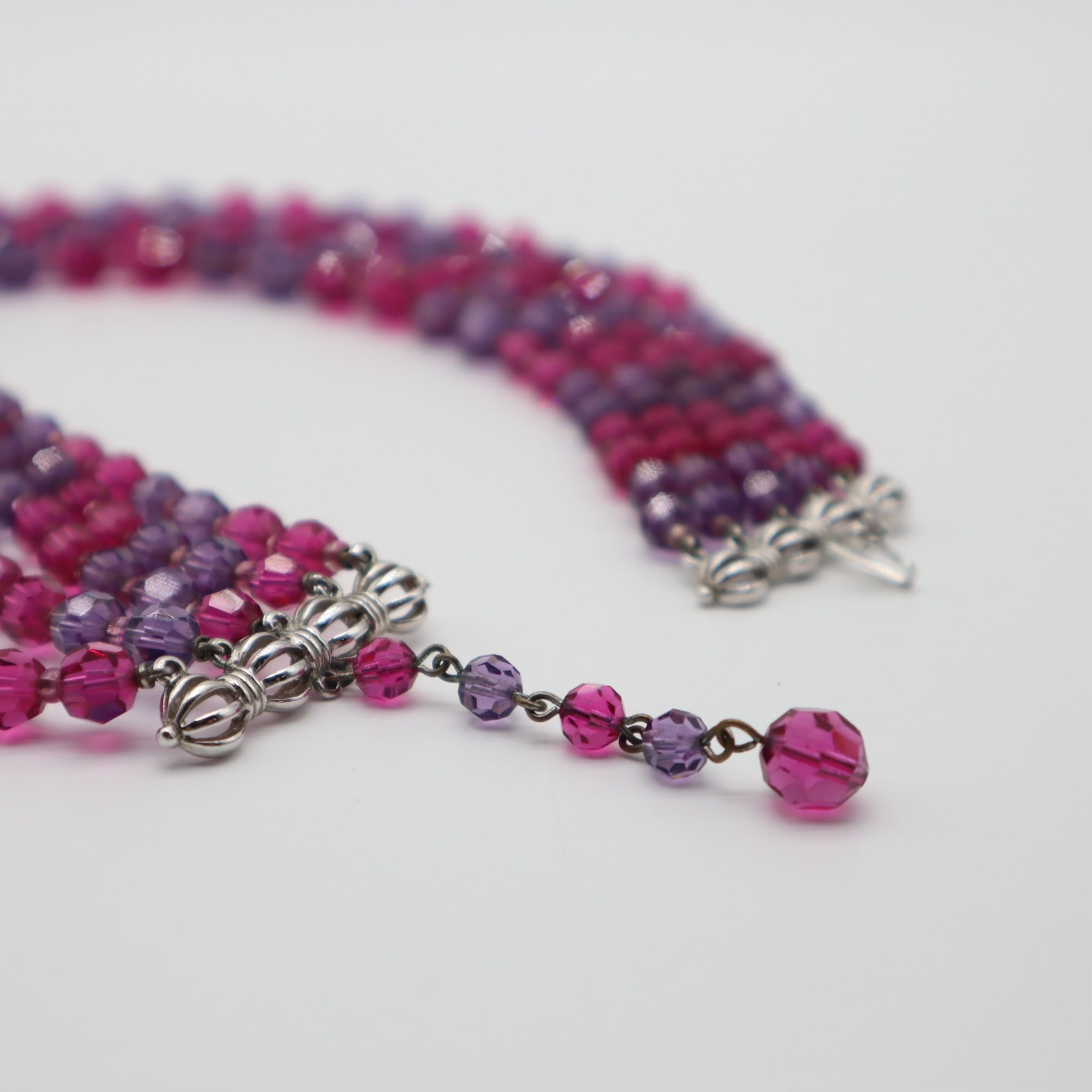 Vintage 50's Four Strand Beaded Necklace