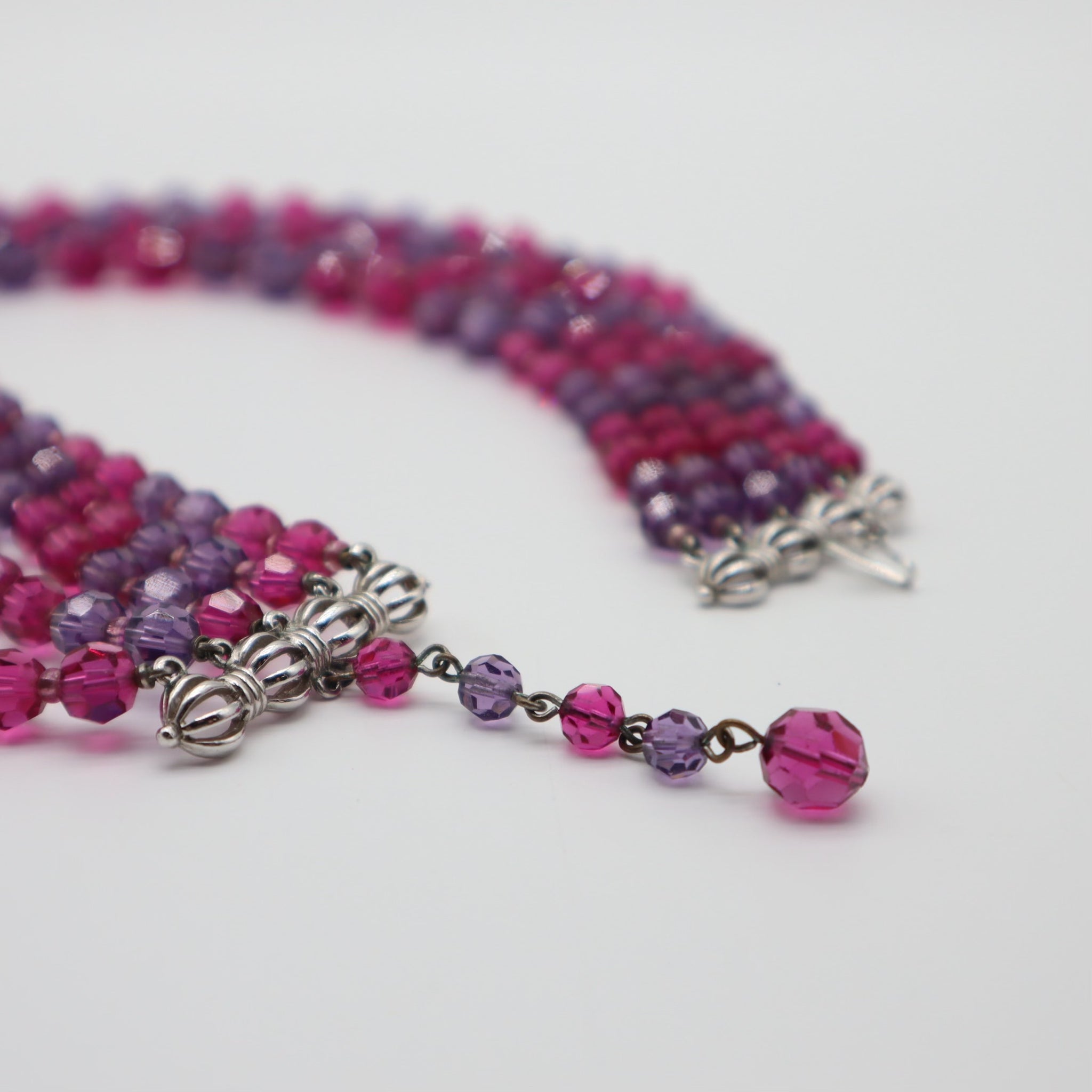 Vintage 50's Four Strand Beaded Necklace