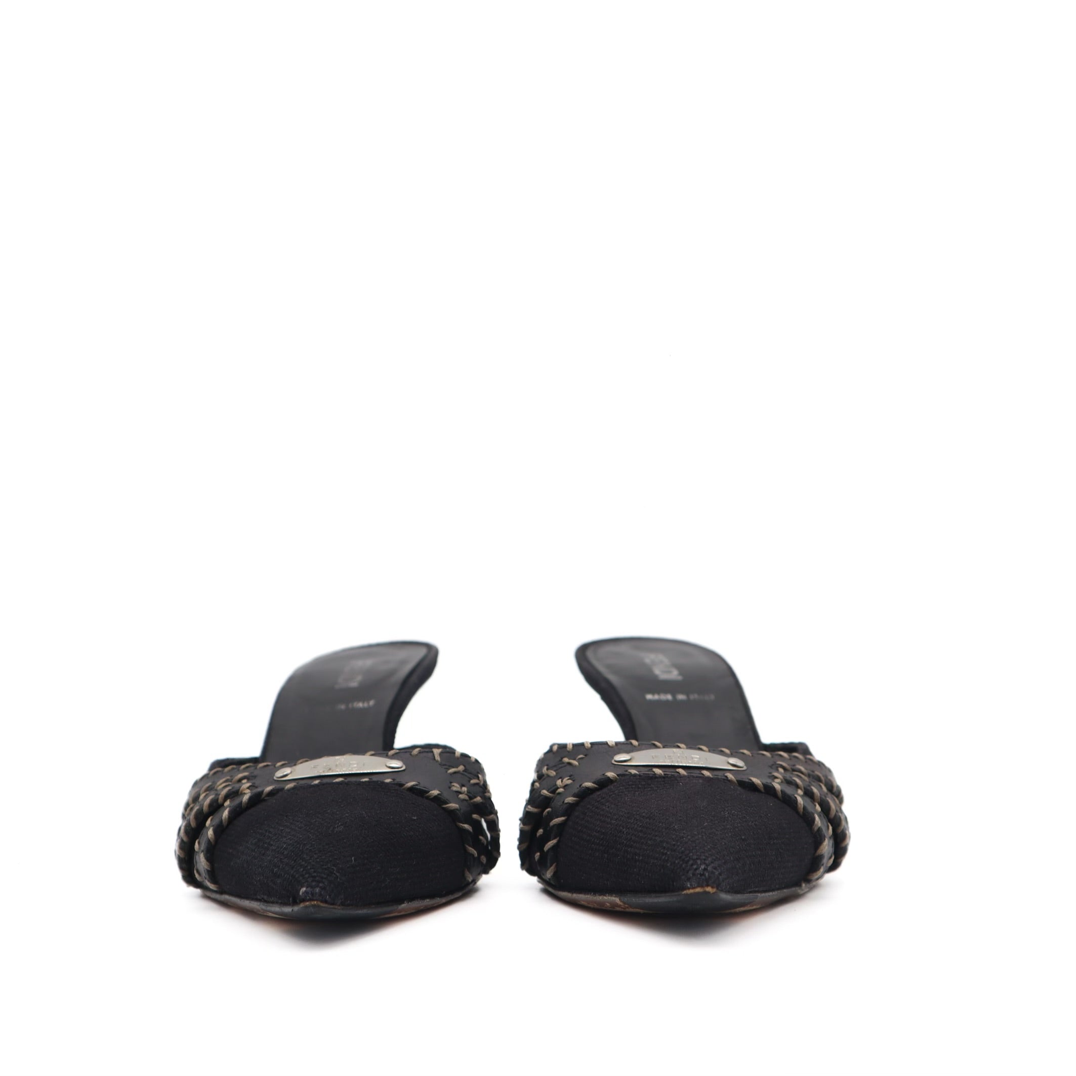 Vintage Slip On Heeled Mules
