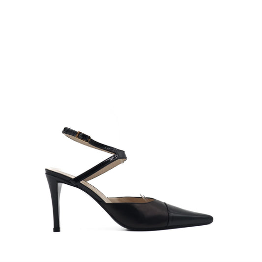 Vintage Two-Toned Heeled Strappy Mules Size 37
