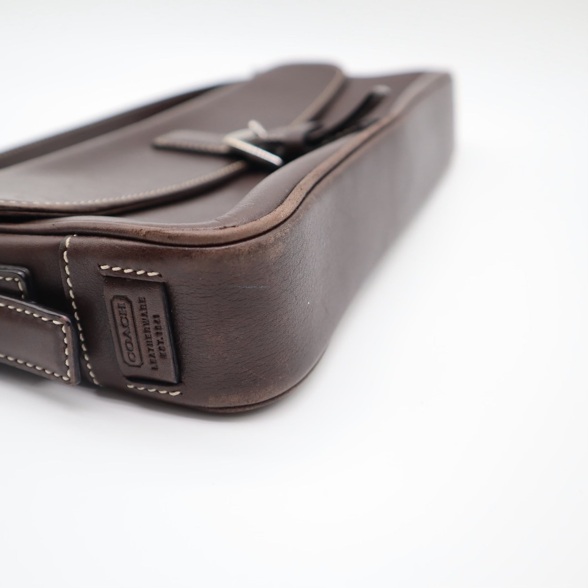 Hamptons Leather Demi Flap Shoulder Bag