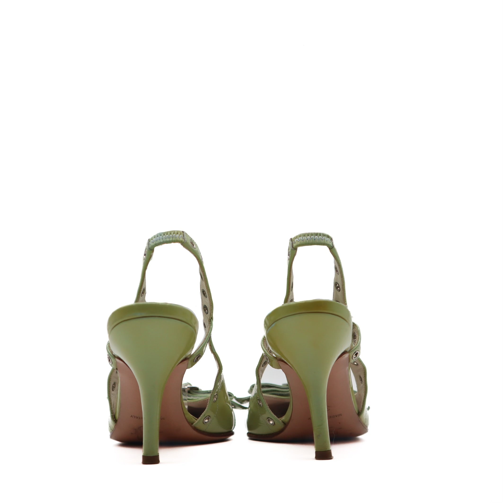 Vintage Y2K John Galliano Grommet Slingback Pumps Size 35