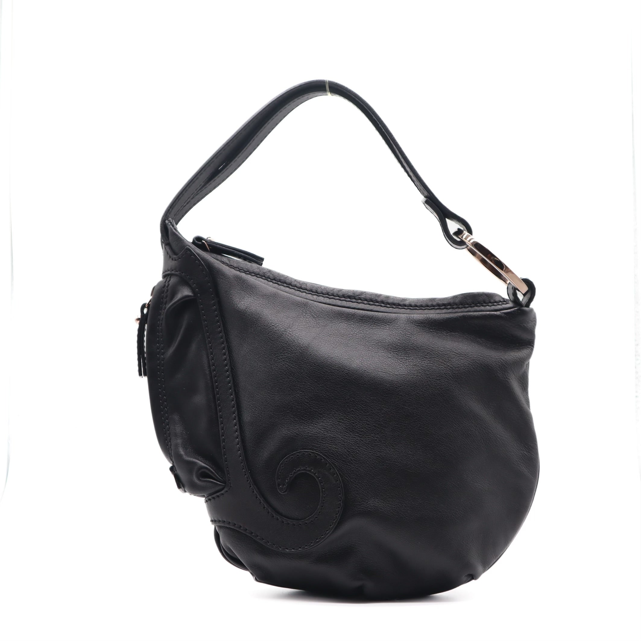 Oyster Swirl Leather Shoulder Bag