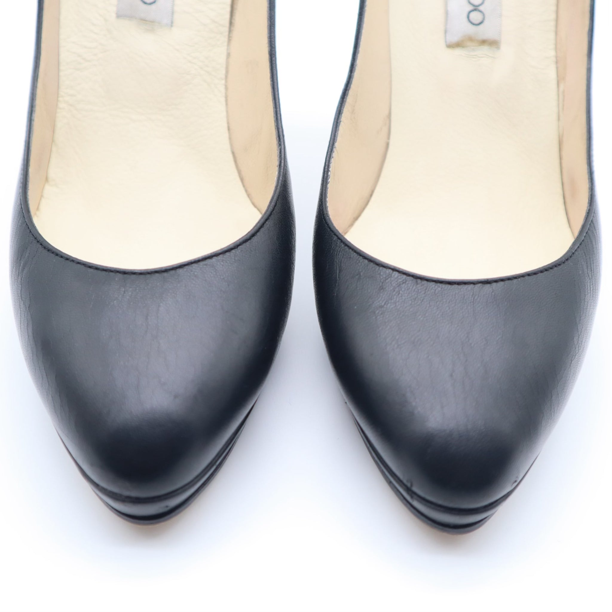 Kid Black Leather Classic Pumps