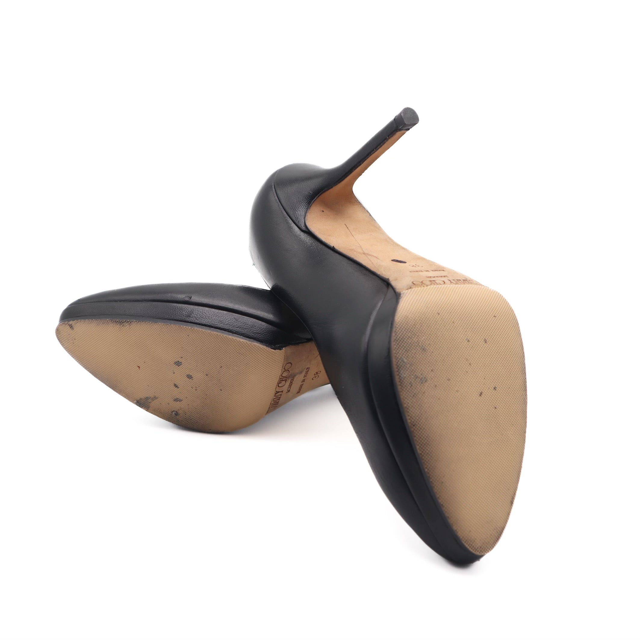 Kid Black Leather Classic Pumps