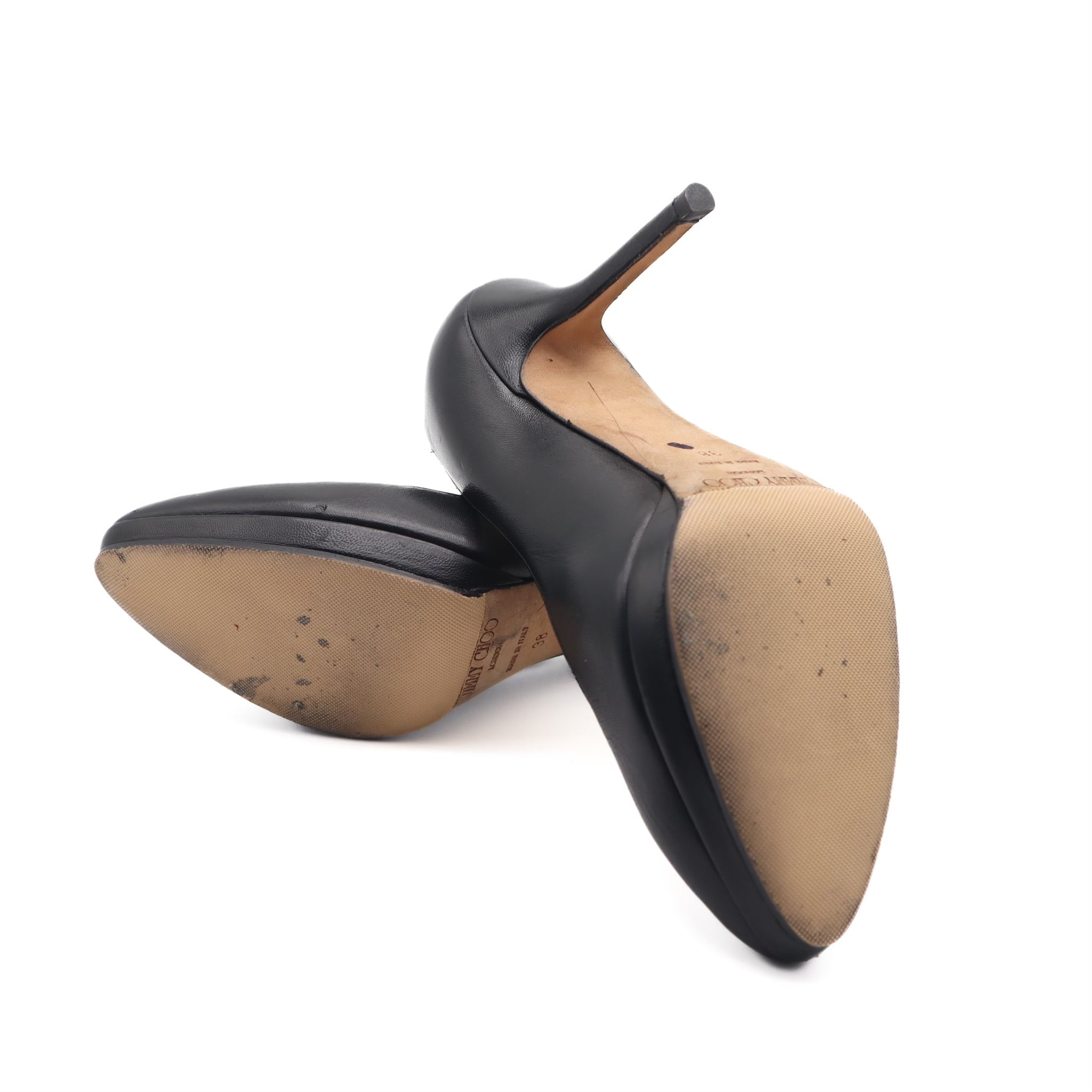 Kid Black Leather Classic Pumps