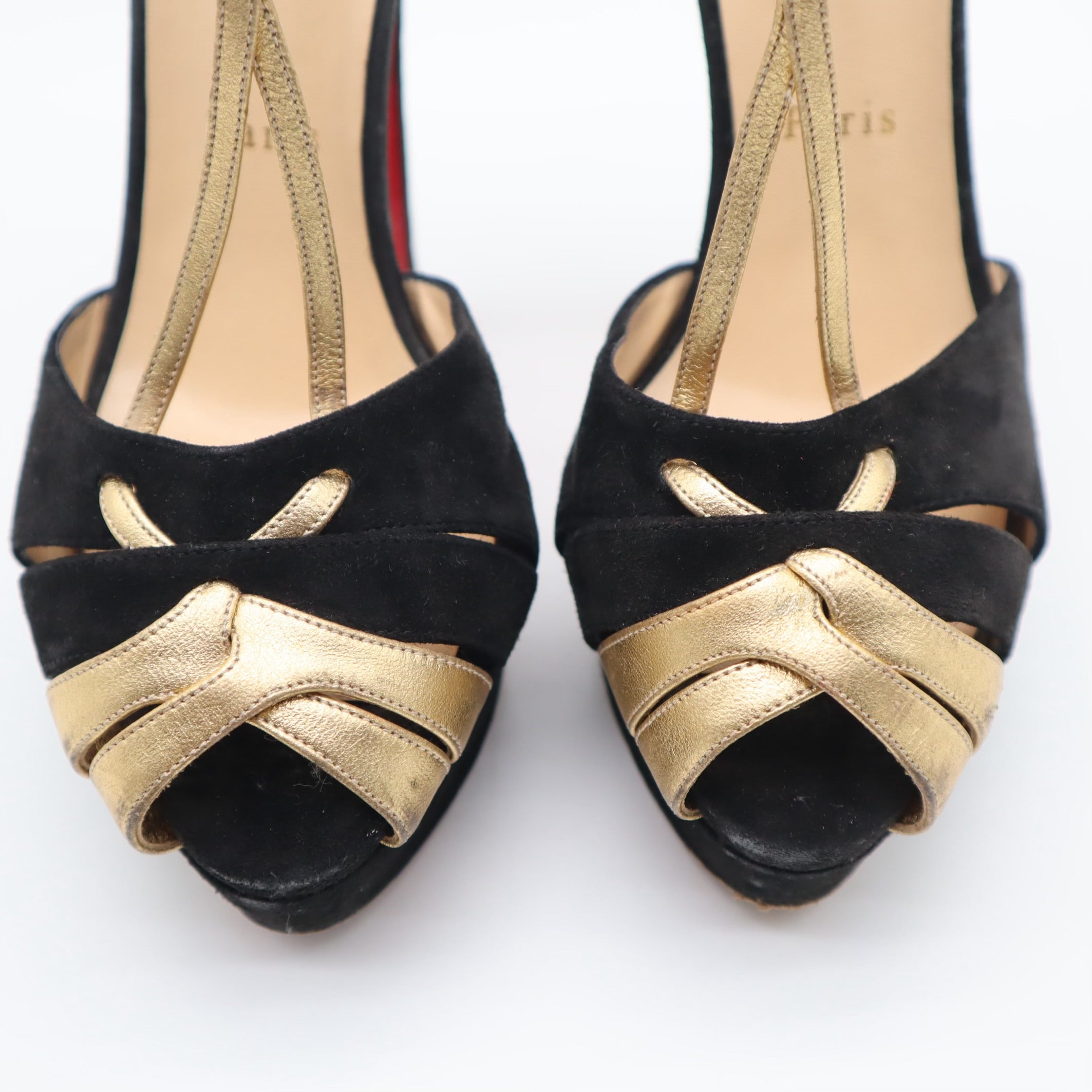 Glennalta Suede T-Strap Platform Pump Size 39