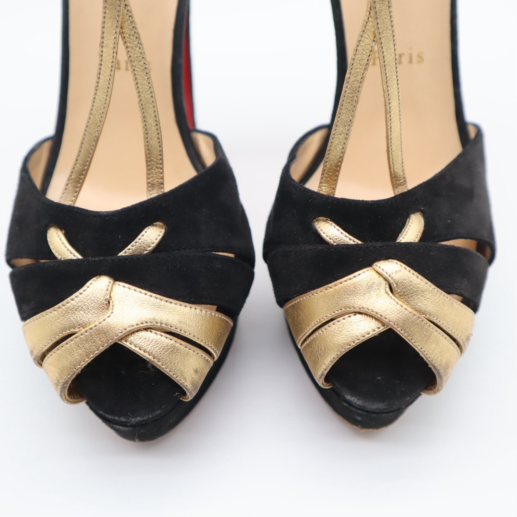 Glennalta Suede T-Strap Platform Pump Size 39