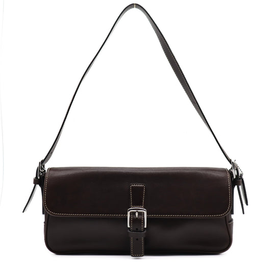 Hamptons Leather Demi Flap Shoulder Bag
