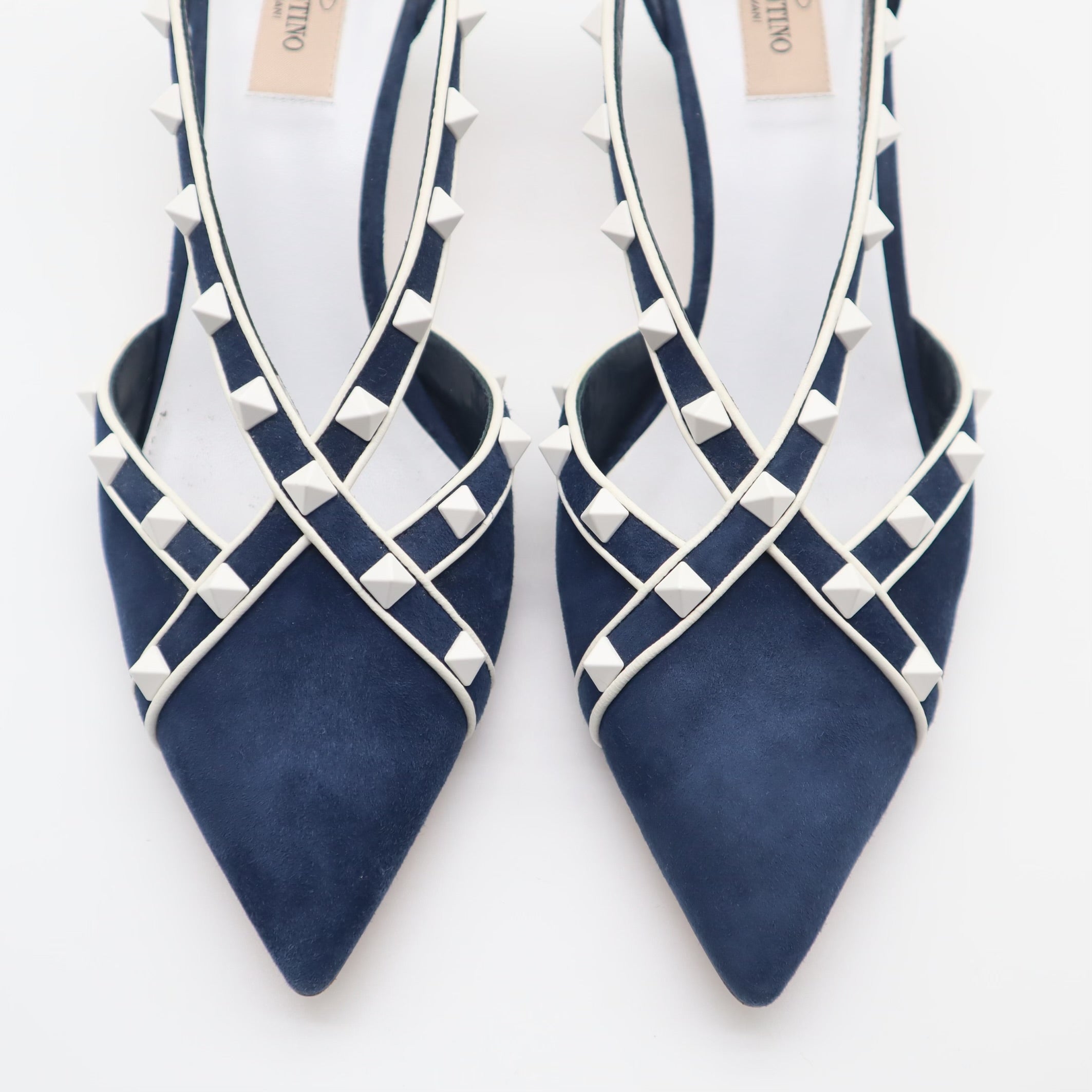 Suede Rockstud D'Orsay Pump Size 40