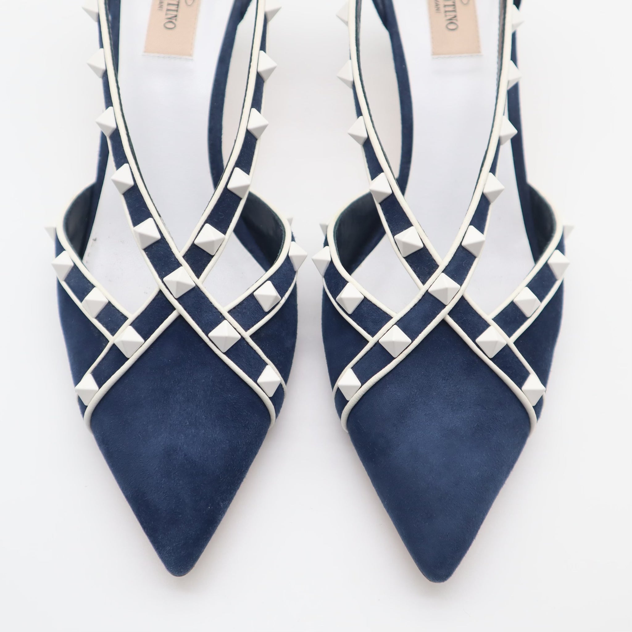 Suede Rockstud D'Orsay Pump Size 40