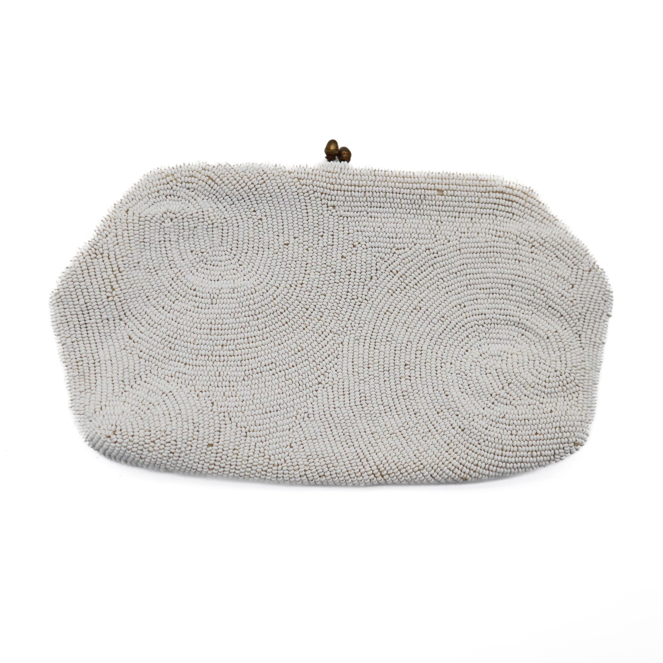 Vintage 50's Beaded Coin Purse Clutch