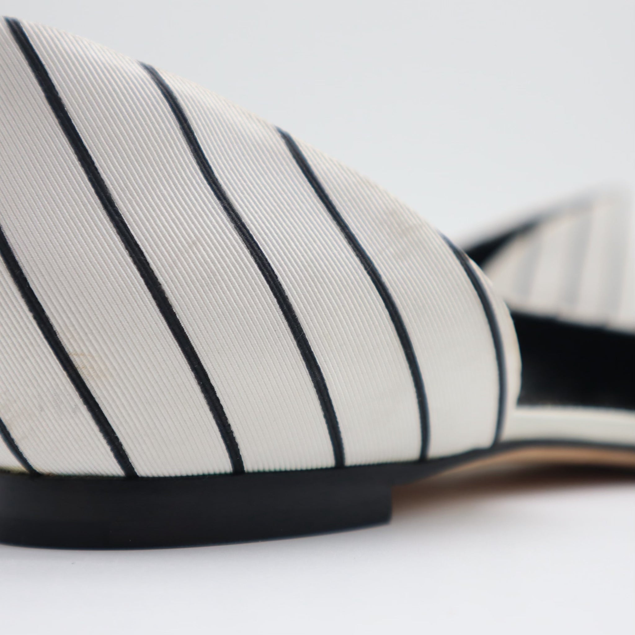 D'Orsay Asymmetrical Striped Flats Size 39