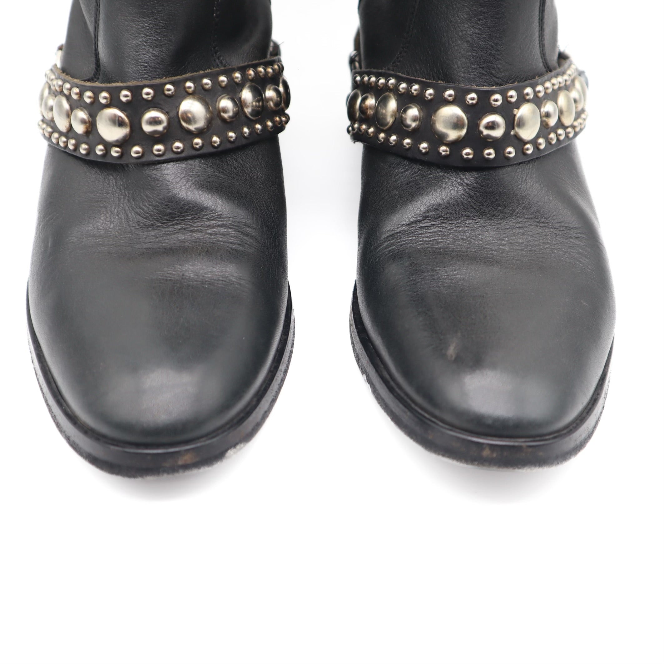 Motorcycle Chained Embellished Riding Boots