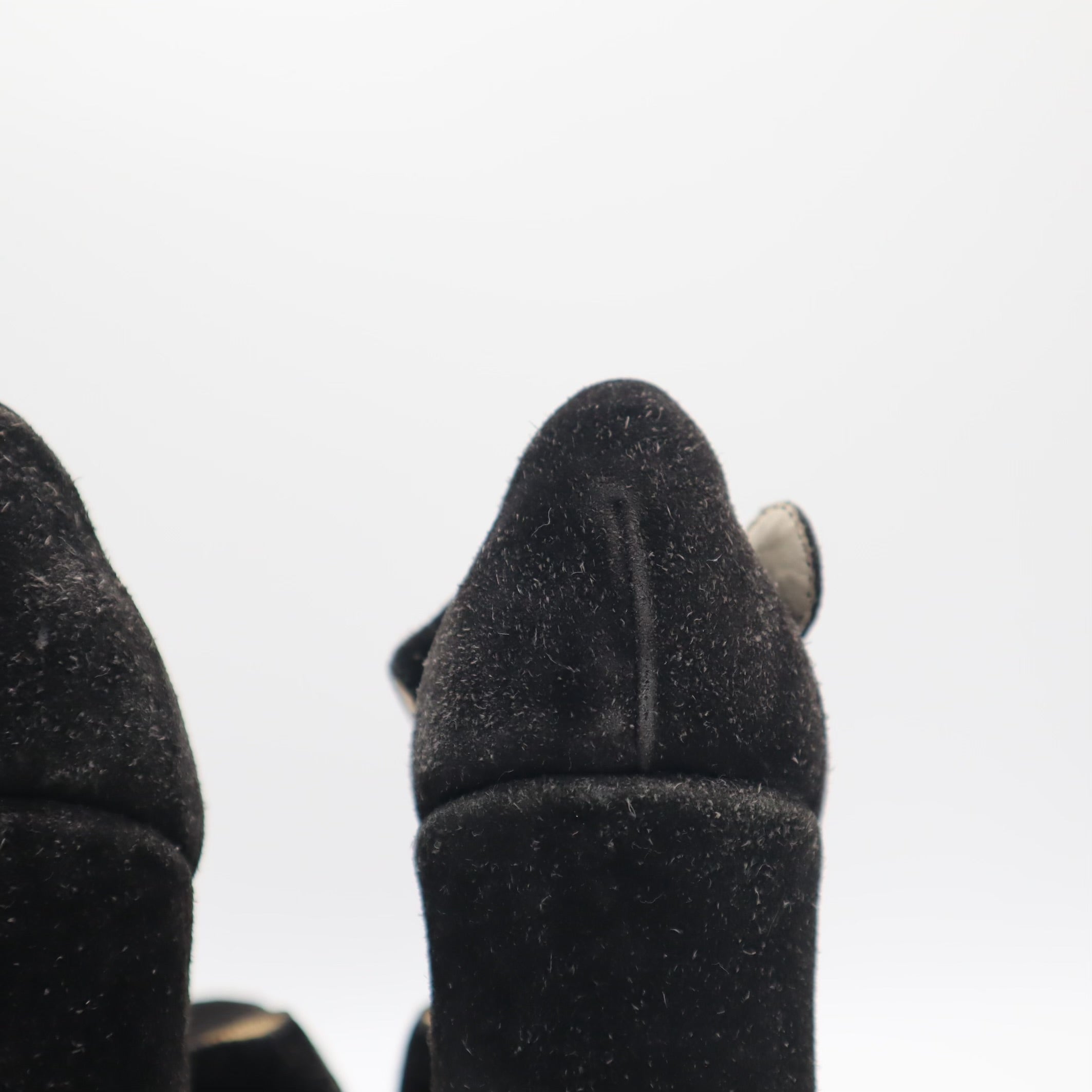 Vintage Mary Jane Suede Wedges Size 38