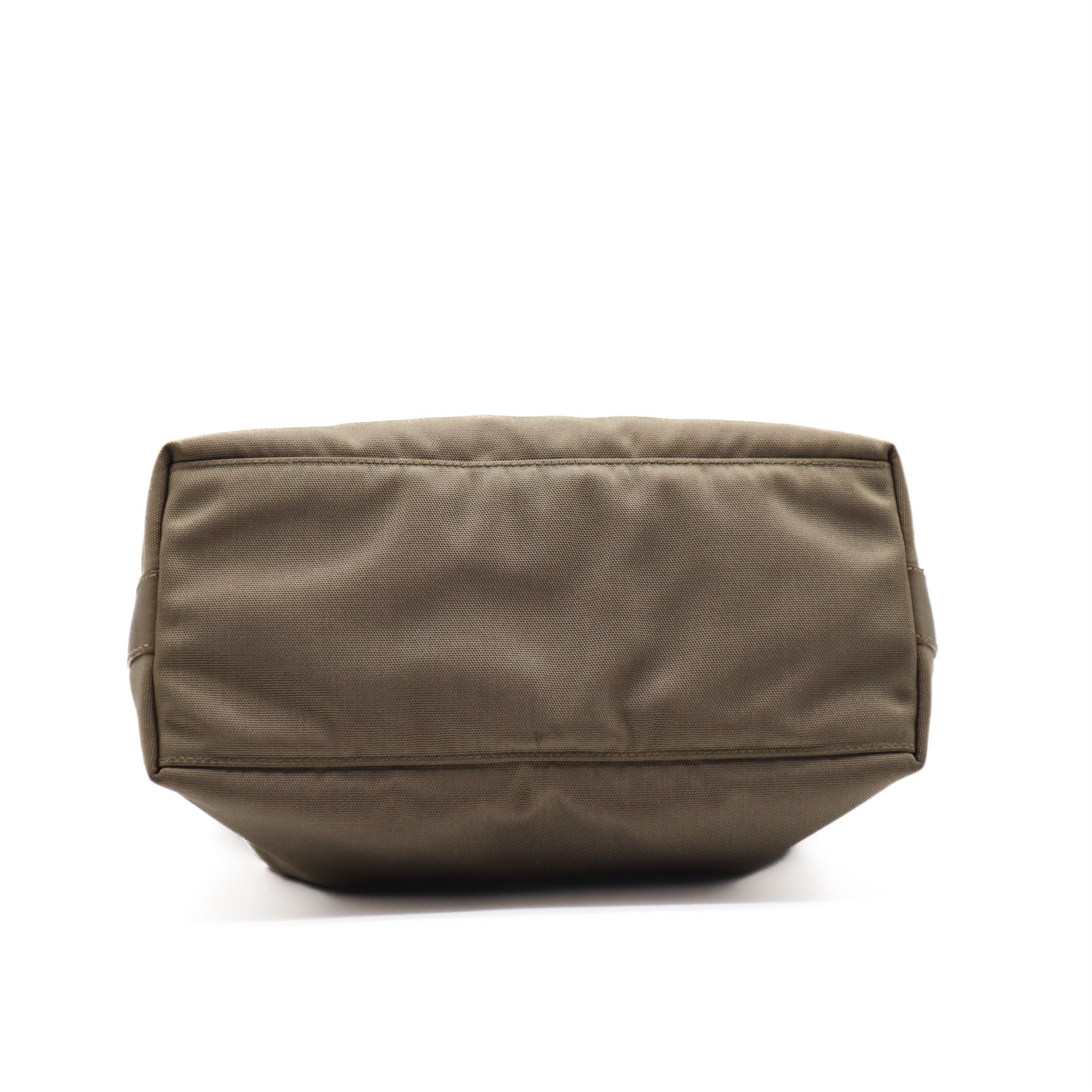 Nylon Canvas Olive Green Hobo Shoulder Bag