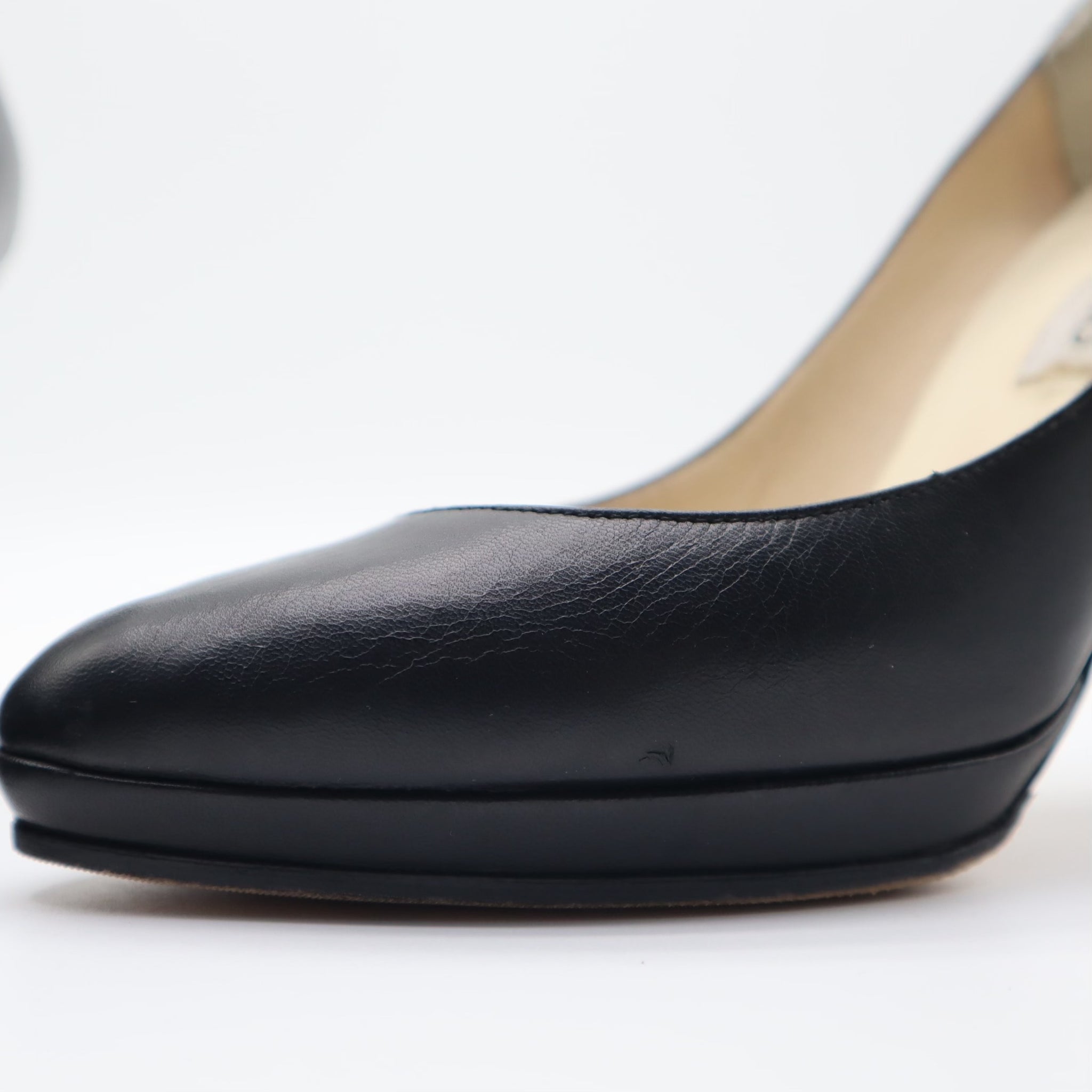 Kid Black Leather Classic Pumps