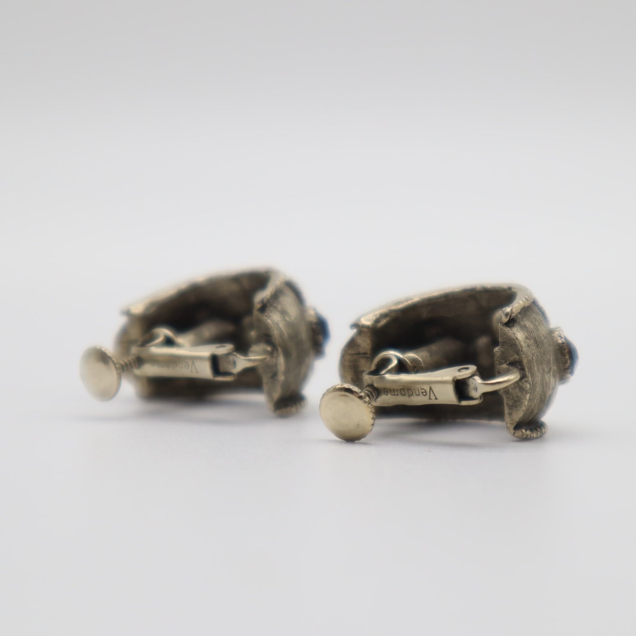 Vintage Gem Clip On Earrings