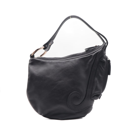 Oyster Swirl Leather Shoulder Bag