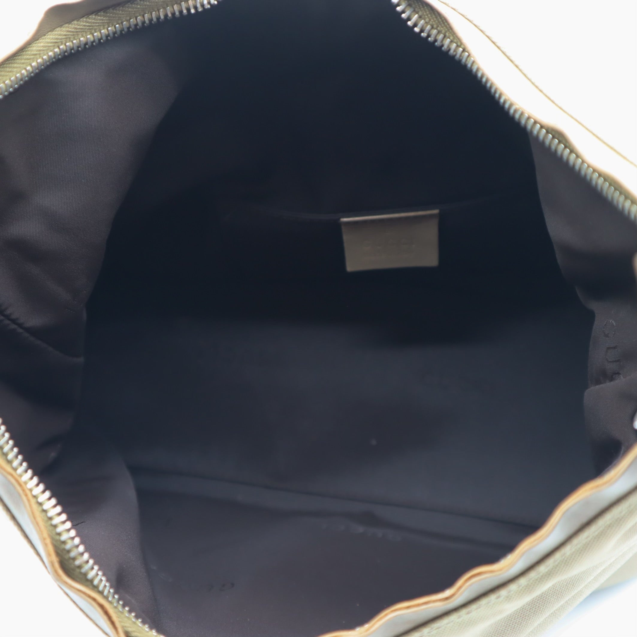Nylon Canvas Olive Green Hobo Shoulder Bag