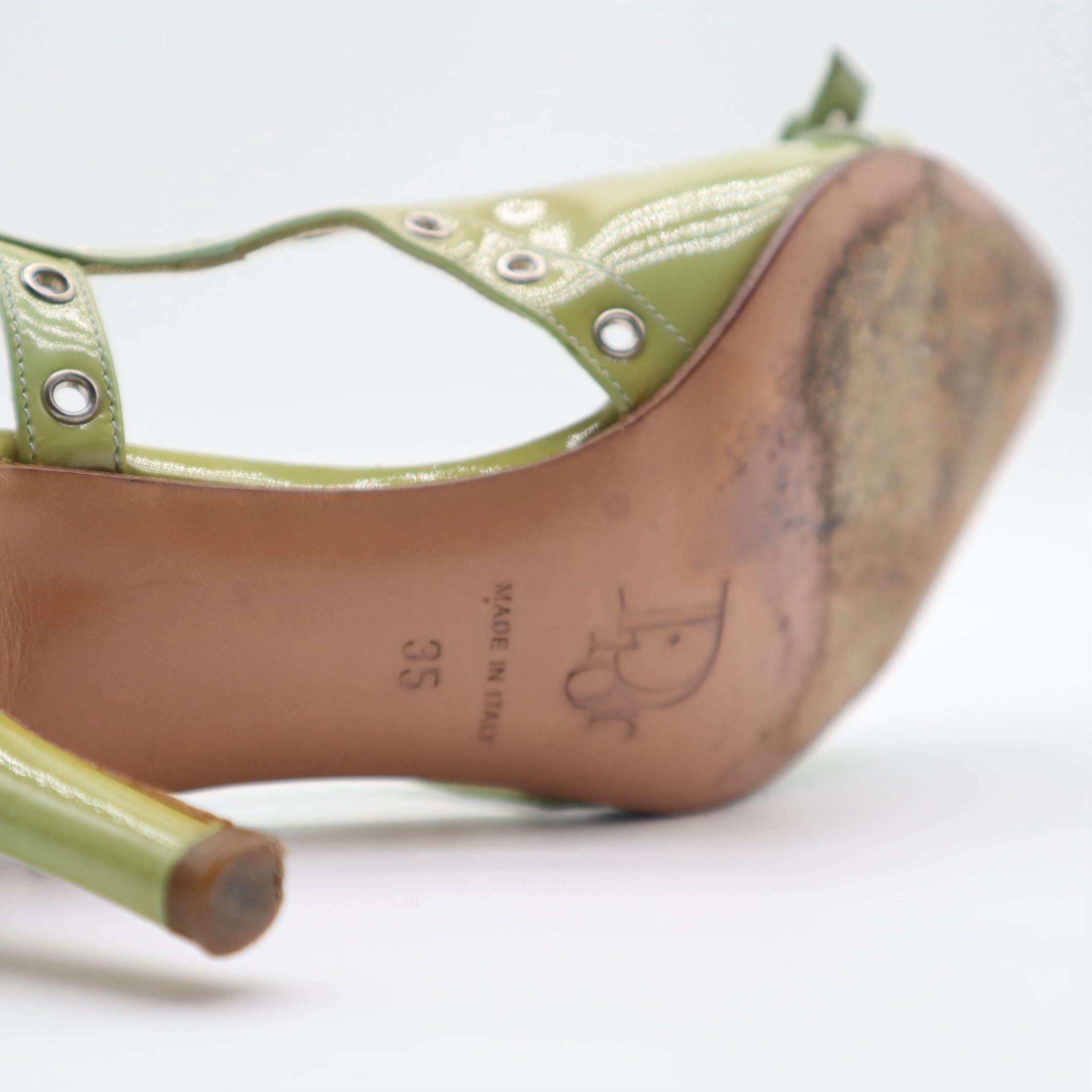 Vintage Y2K John Galliano Grommet Slingback Pumps Size 35