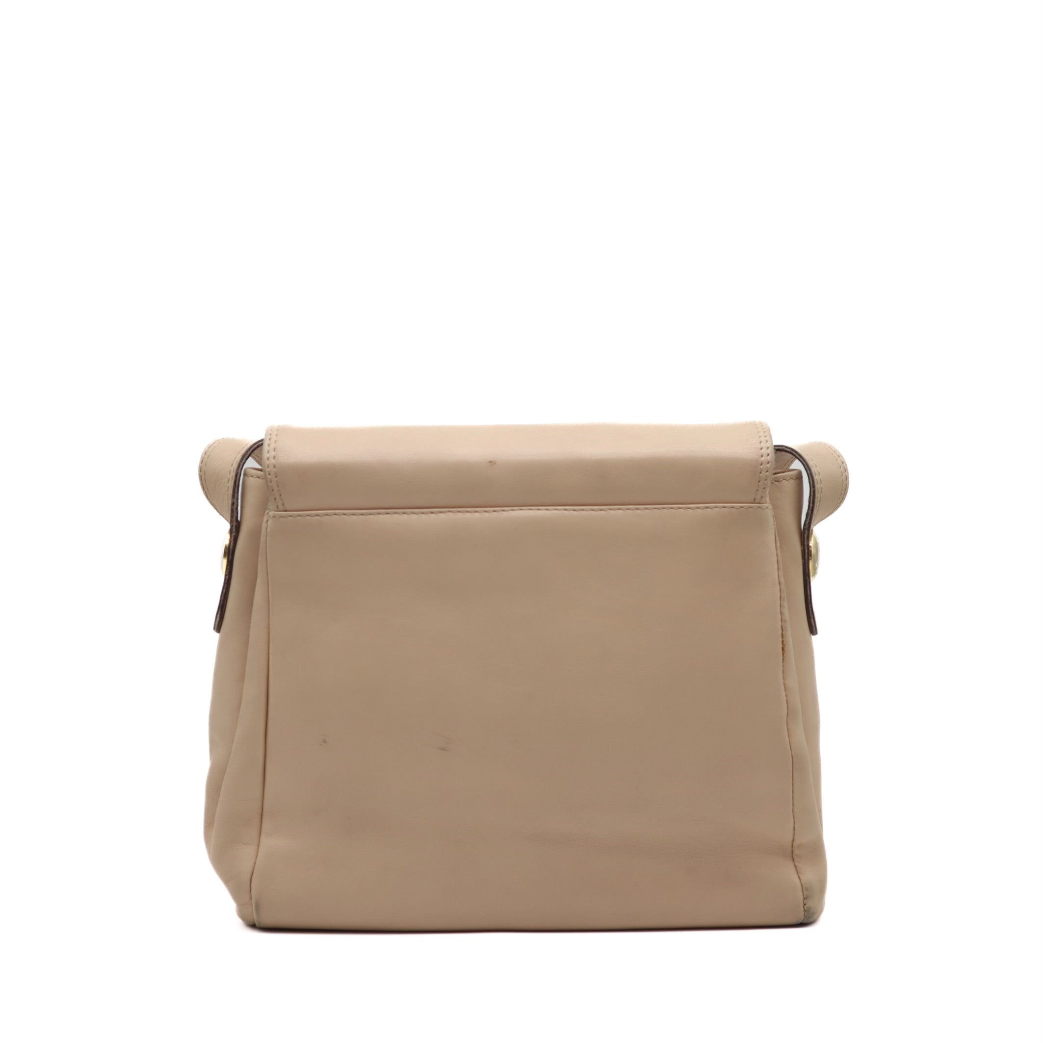 Vintage Smooth Leather Shoulder Flap Bag