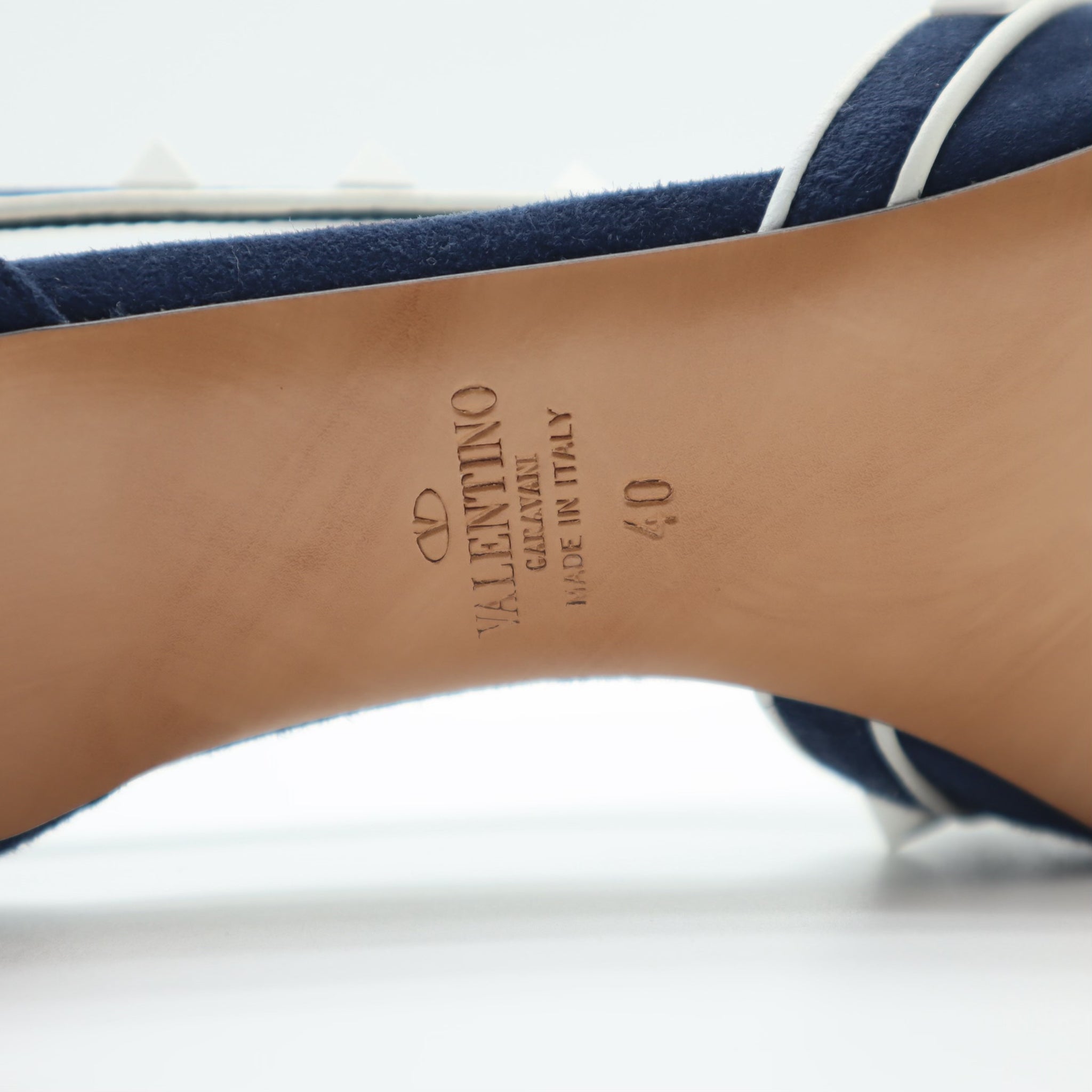 Suede Rockstud D'Orsay Pump Size 40
