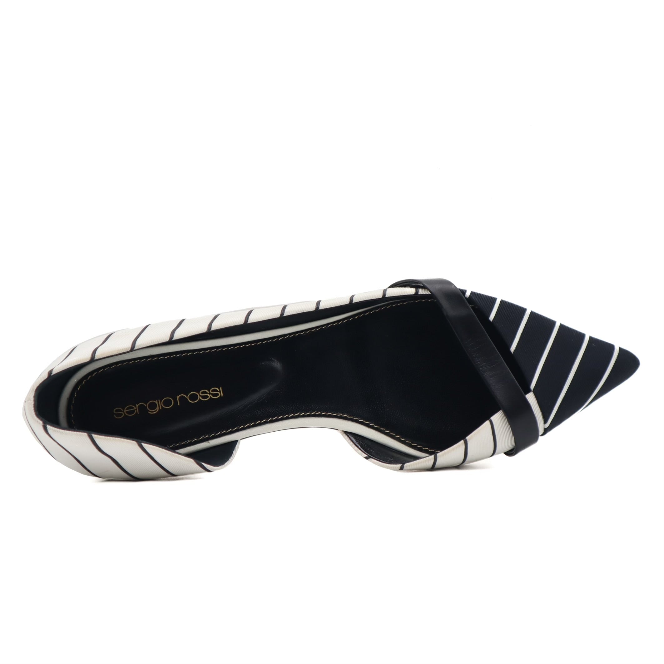 D'Orsay Asymmetrical Striped Flats Size 39