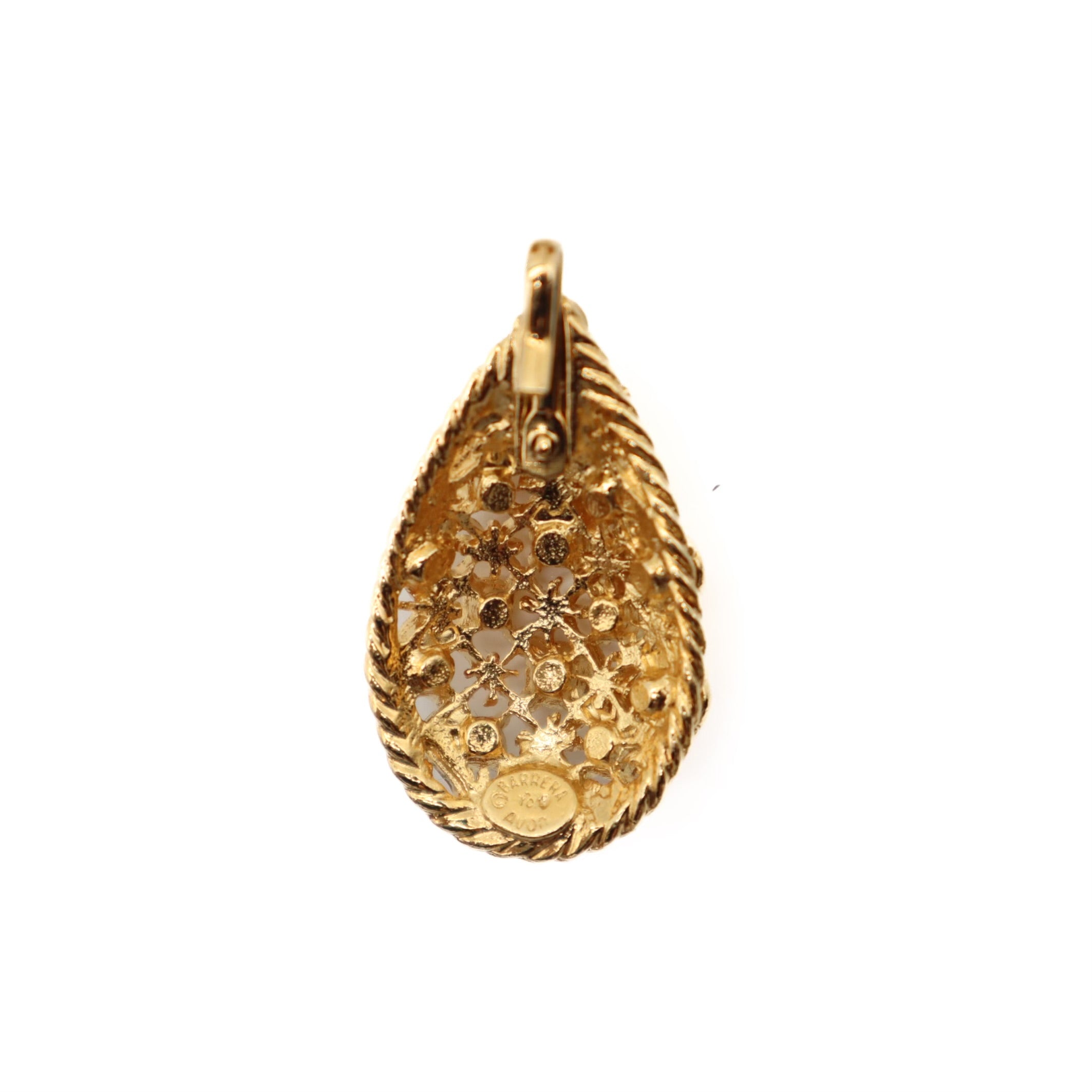 Vintage For Avon Feather Drop Clip On Earrings