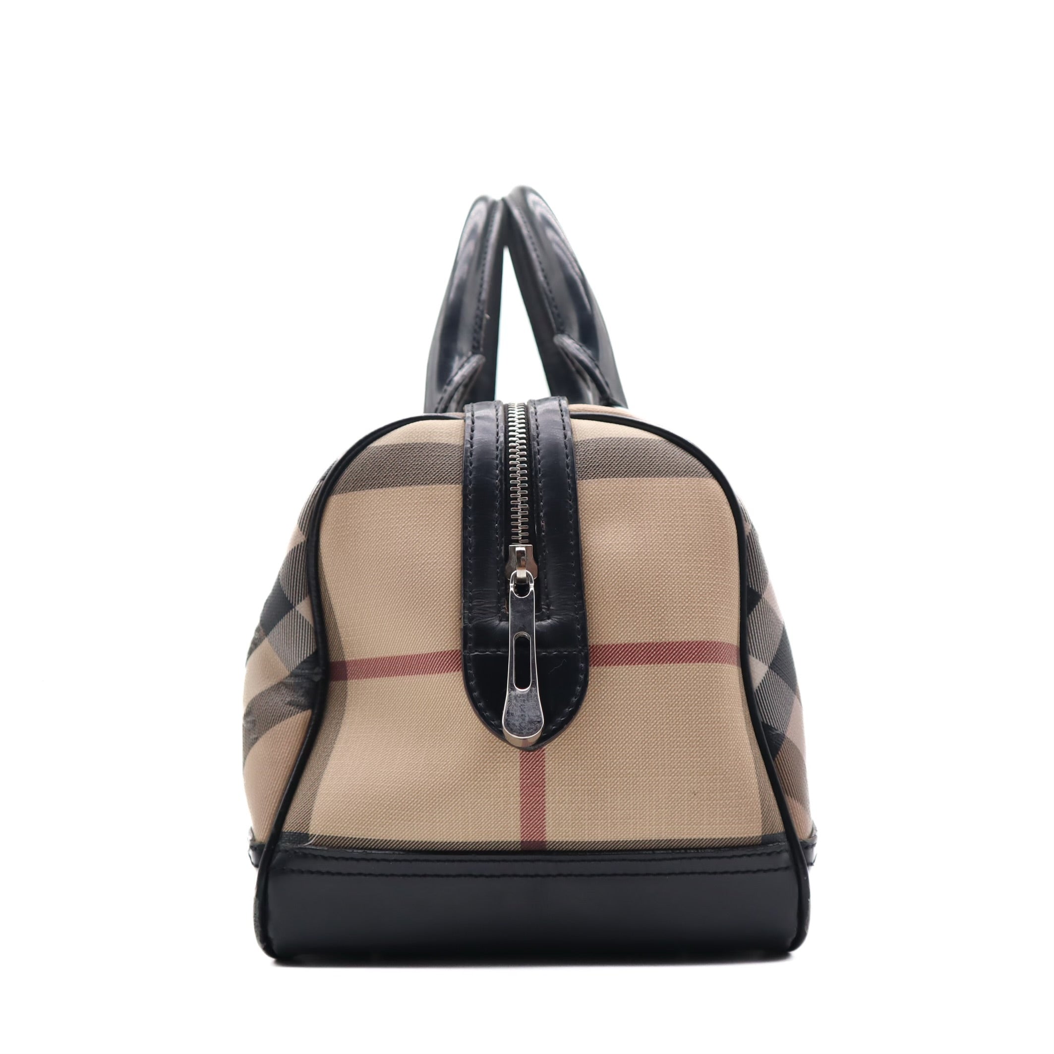 Nova Check Coated Canvas Boston Bag