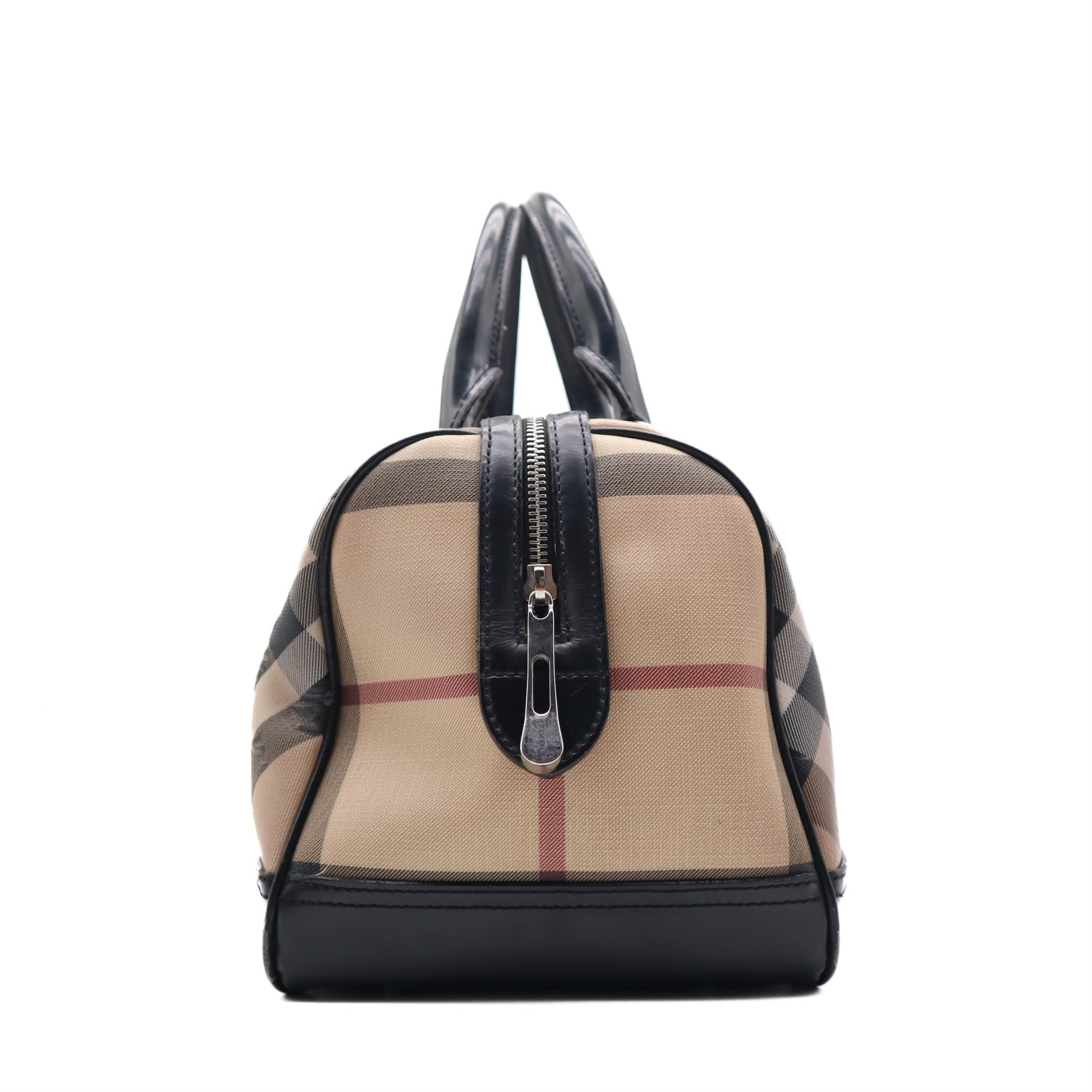 Nova Check Coated Canvas Boston Bag