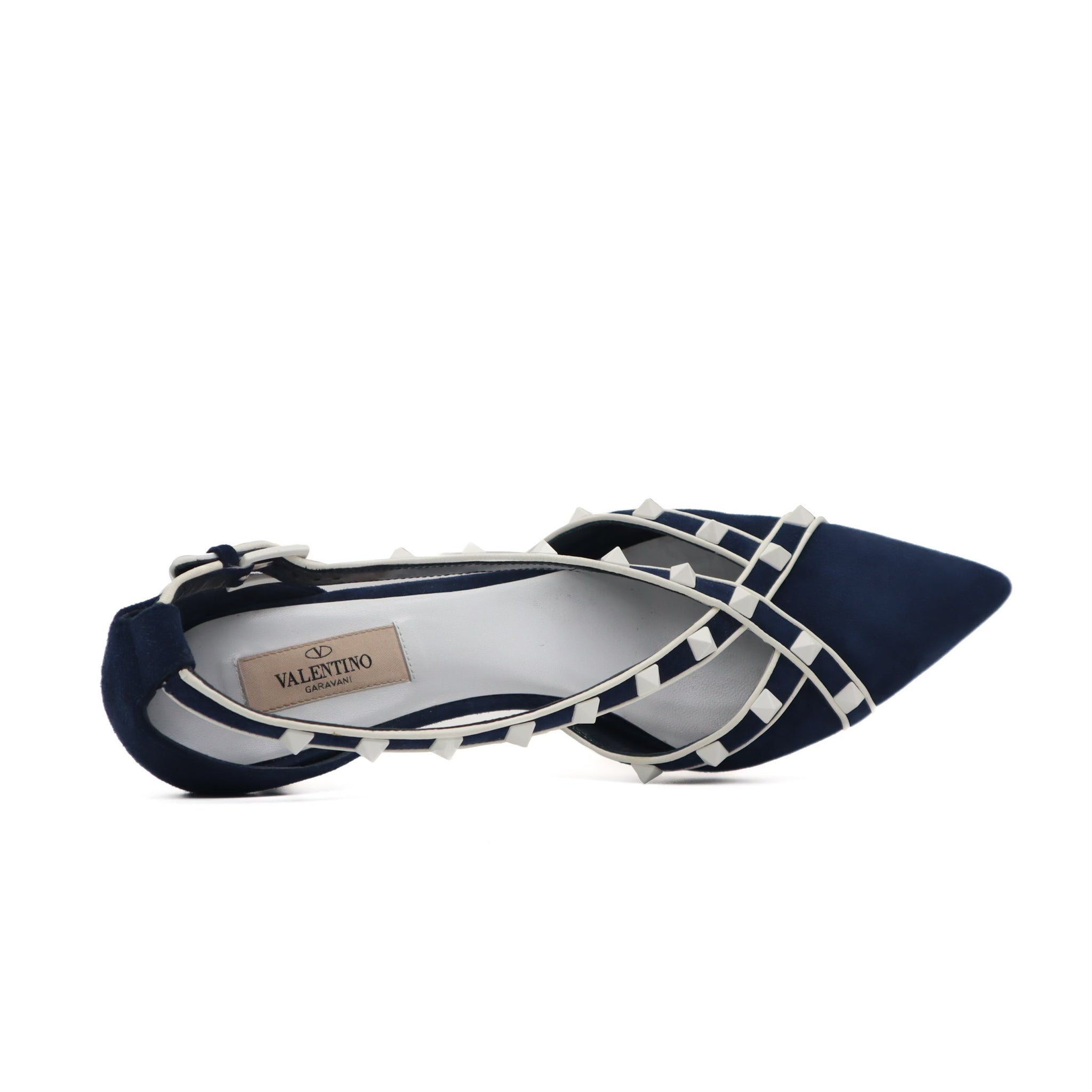 Suede Rockstud D'Orsay Pump Size 40