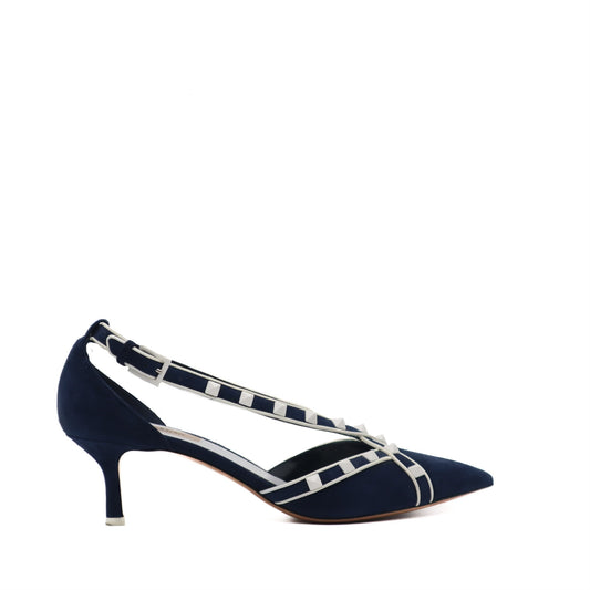 Suede Rockstud D'Orsay Pump Size 40