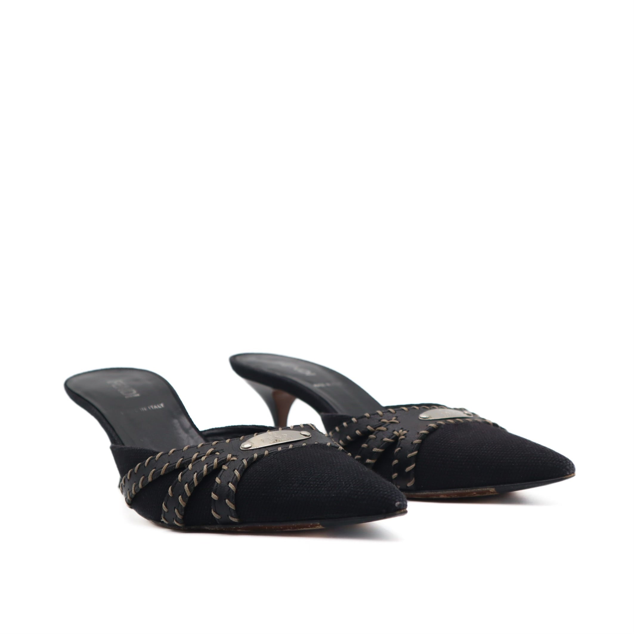 Vintage Slip On Heeled Mules