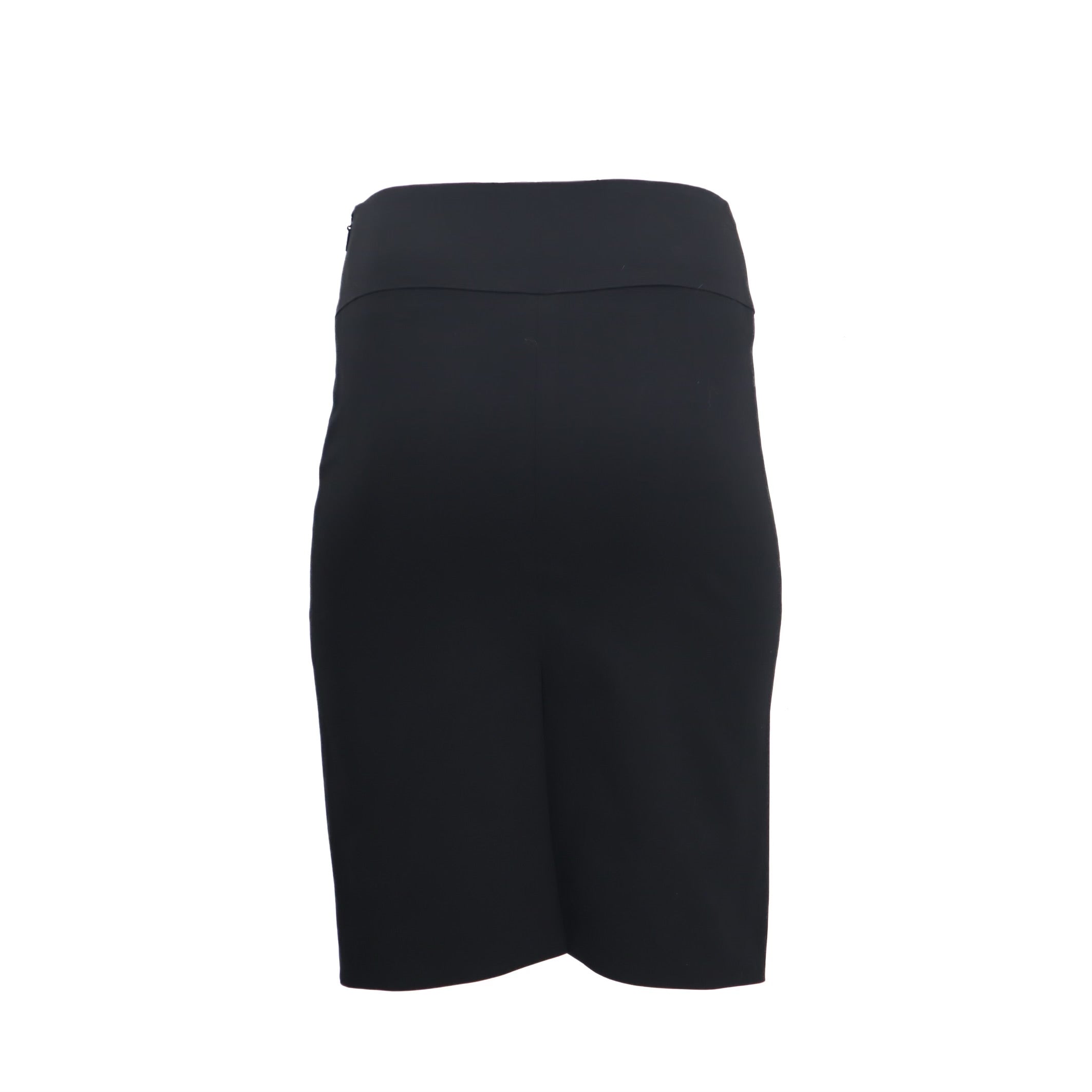 Tom Ford Era Black Wool Blend Belted Pencil Skirt Size 40
